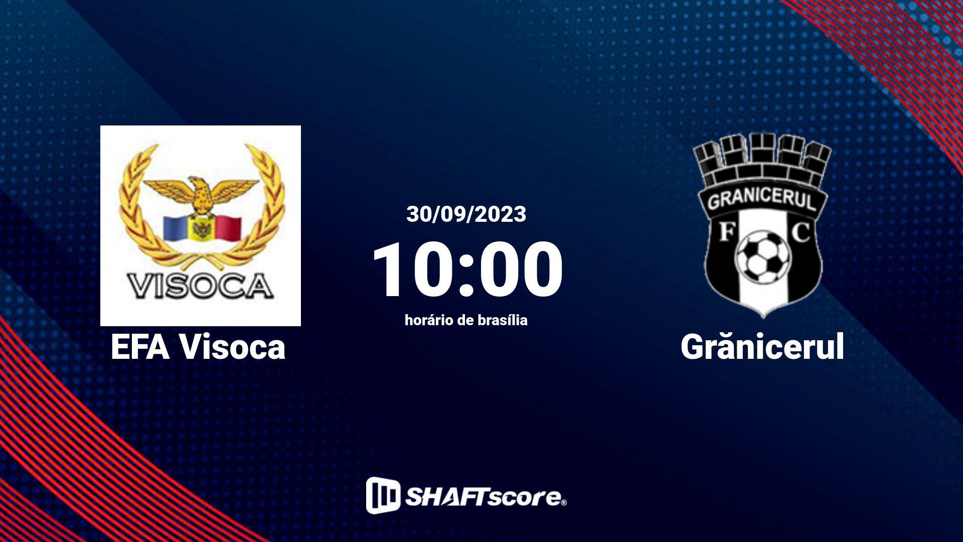 Estatísticas do jogo EFA Visoca vs Grănicerul 30.09 10:00