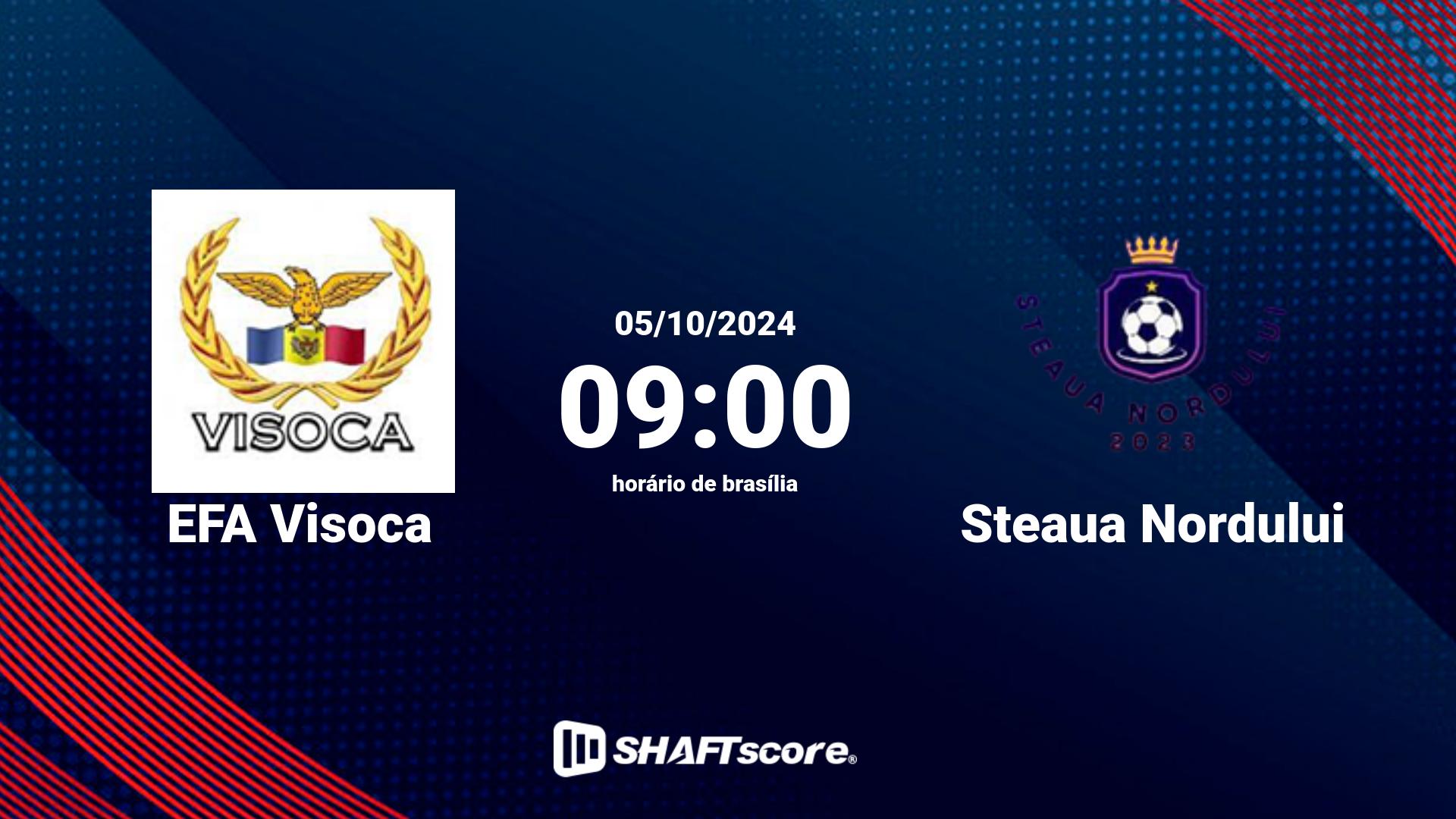 Estatísticas do jogo EFA Visoca vs Steaua Nordului 05.10 09:00