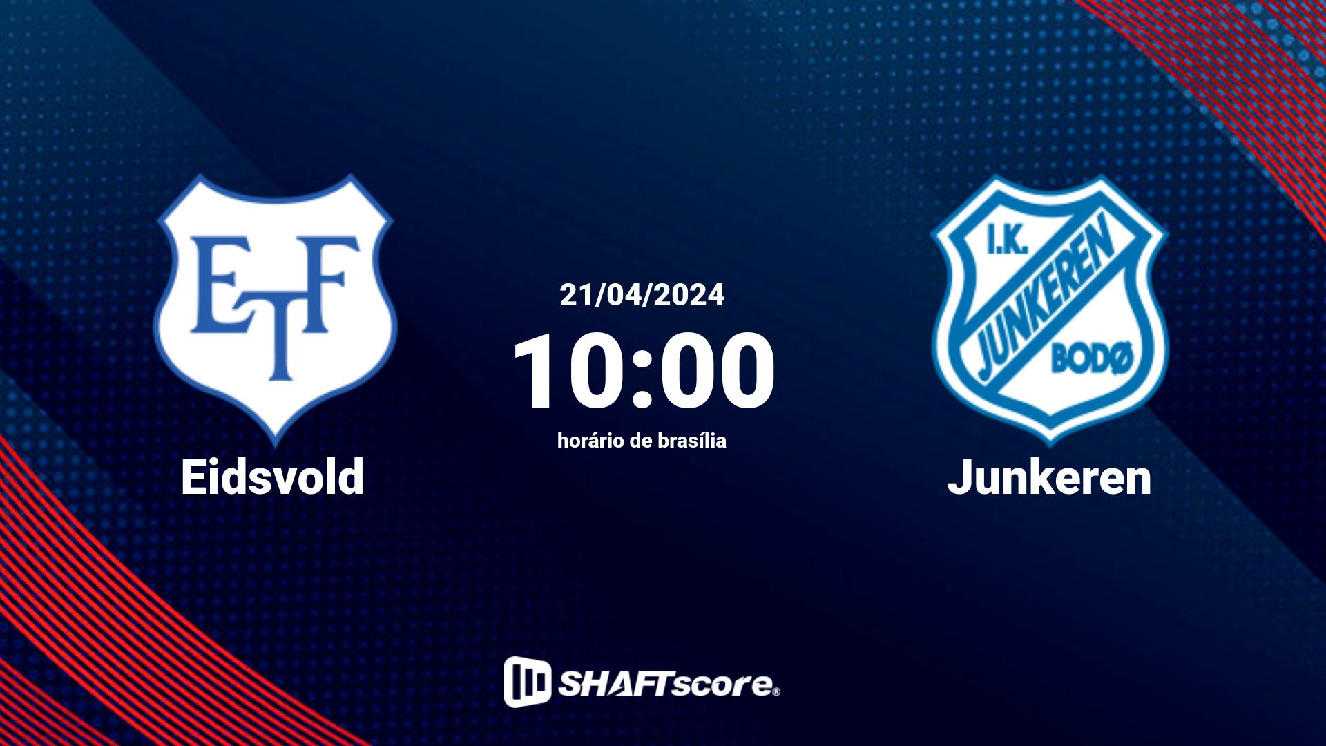 Estatísticas do jogo Eidsvold vs Junkeren 21.04 10:00