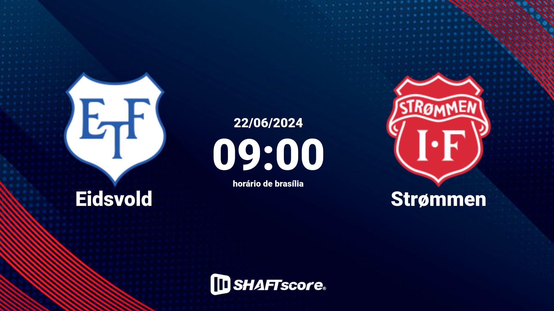 Estatísticas do jogo Eidsvold vs Strømmen 22.06 09:00