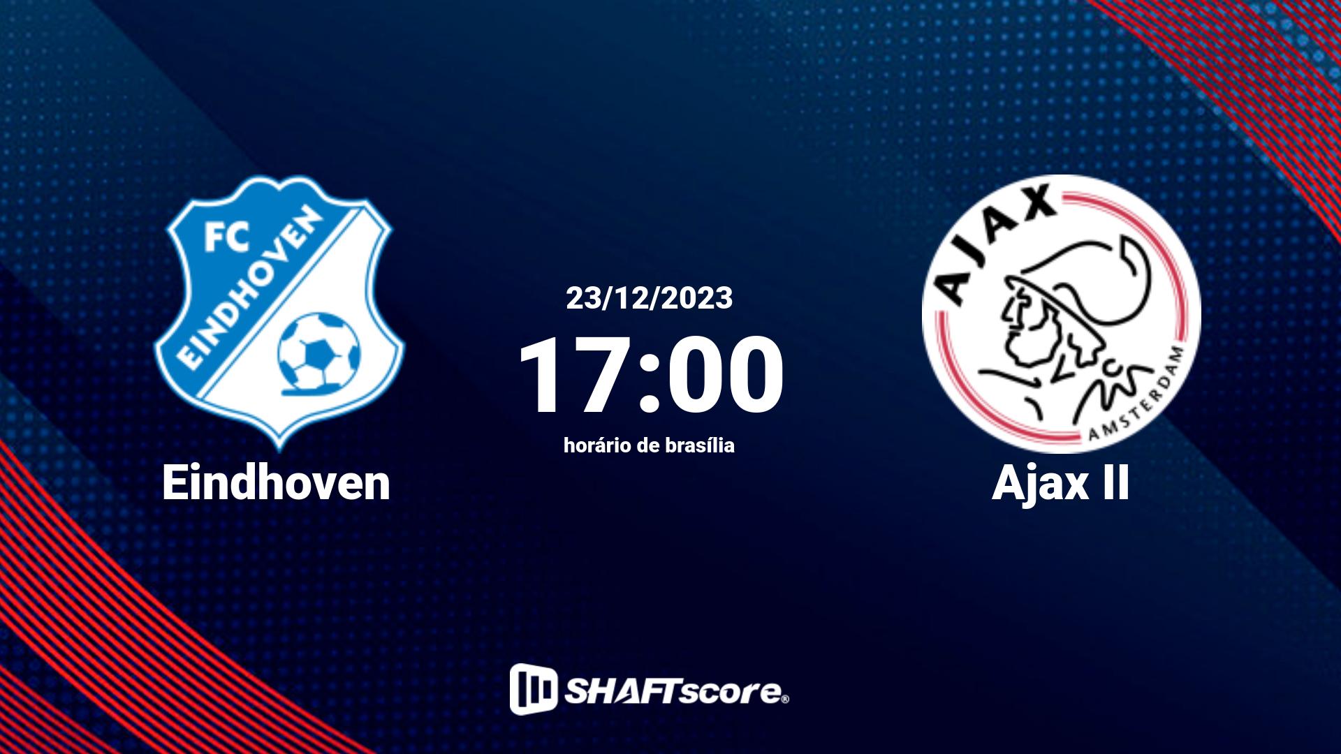 Estatísticas do jogo Eindhoven vs Ajax II 23.12 17:00