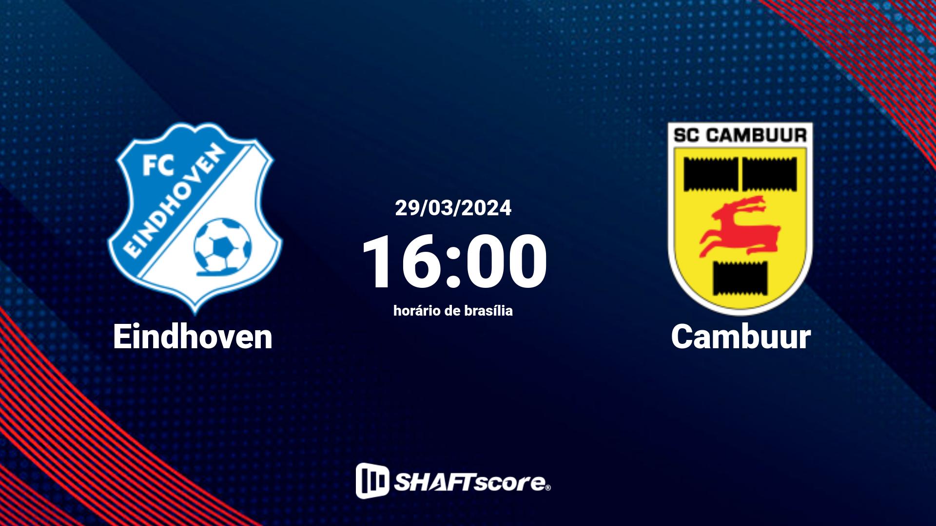 Estatísticas do jogo Eindhoven vs Cambuur 29.03 16:00