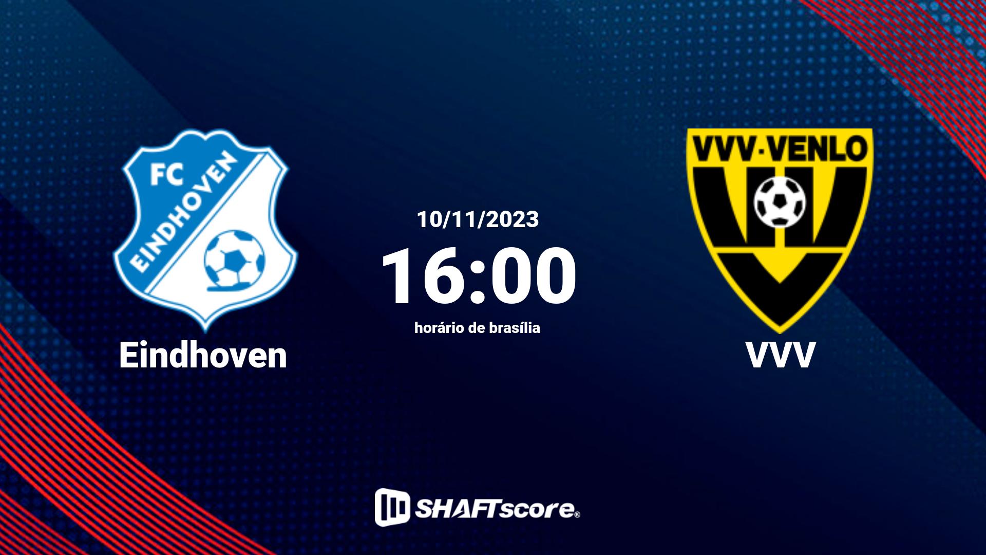 Estatísticas do jogo Eindhoven vs VVV 10.11 16:00