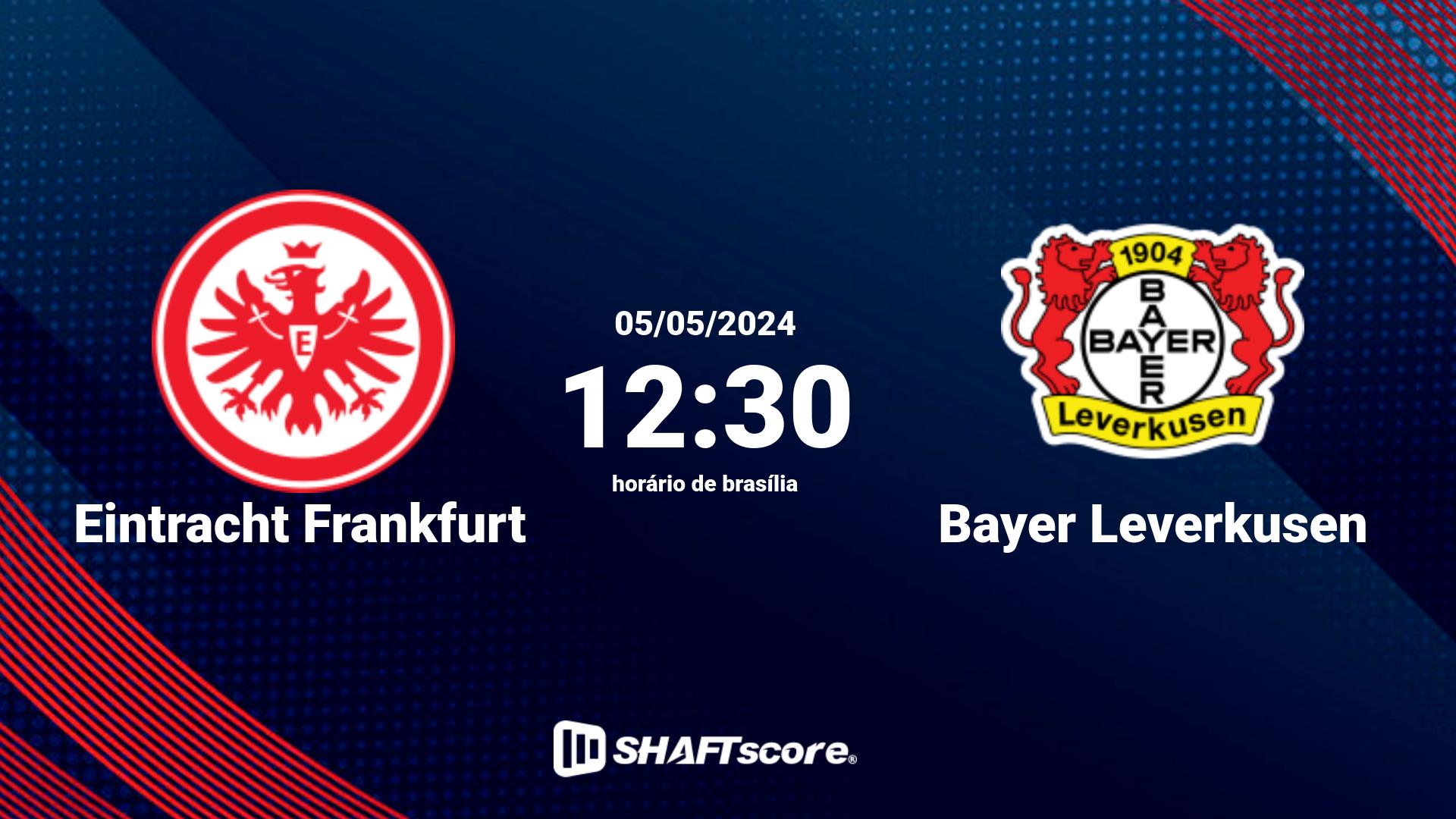 Estatísticas do jogo Eintracht Frankfurt vs Bayer Leverkusen 05.05 12:30