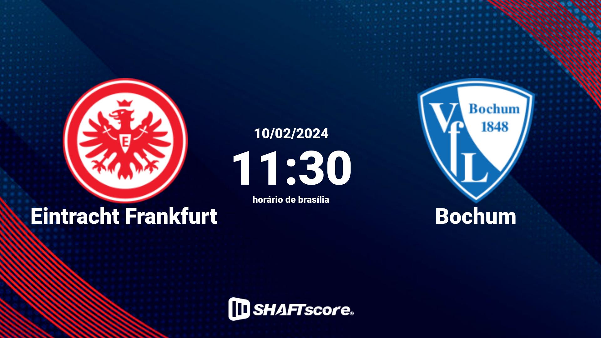 Estatísticas do jogo Eintracht Frankfurt vs Bochum 10.02 11:30