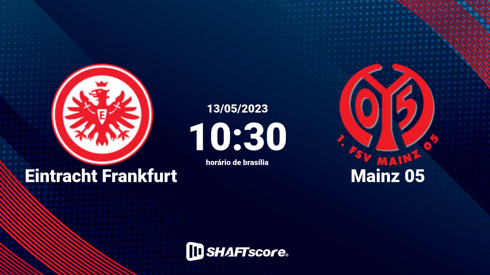 Estatísticas do jogo Eintracht Frankfurt vs Mainz 05 13.05 10:30