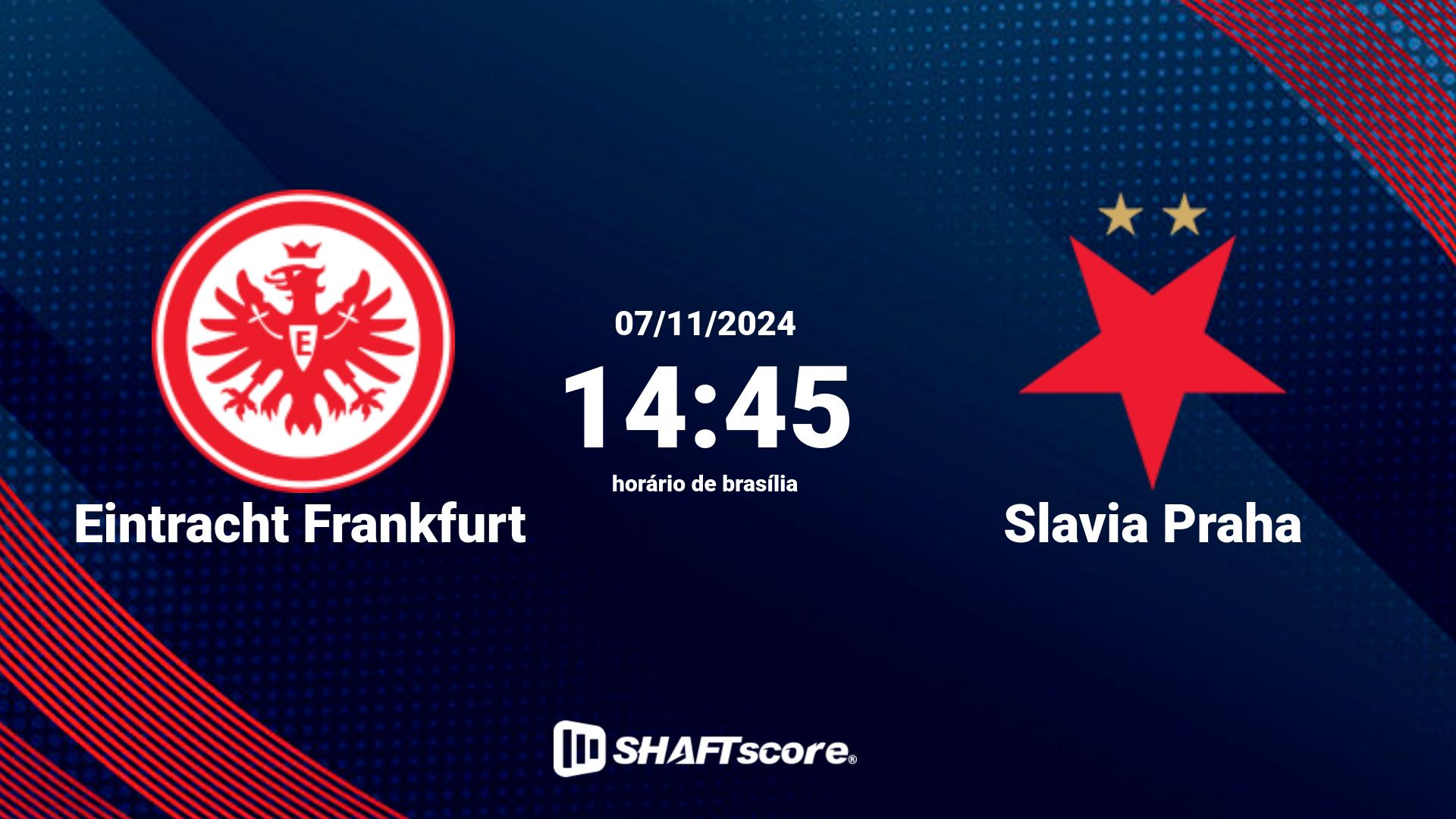 Estatísticas do jogo Eintracht Frankfurt vs Slavia Praha 07.11 14:45