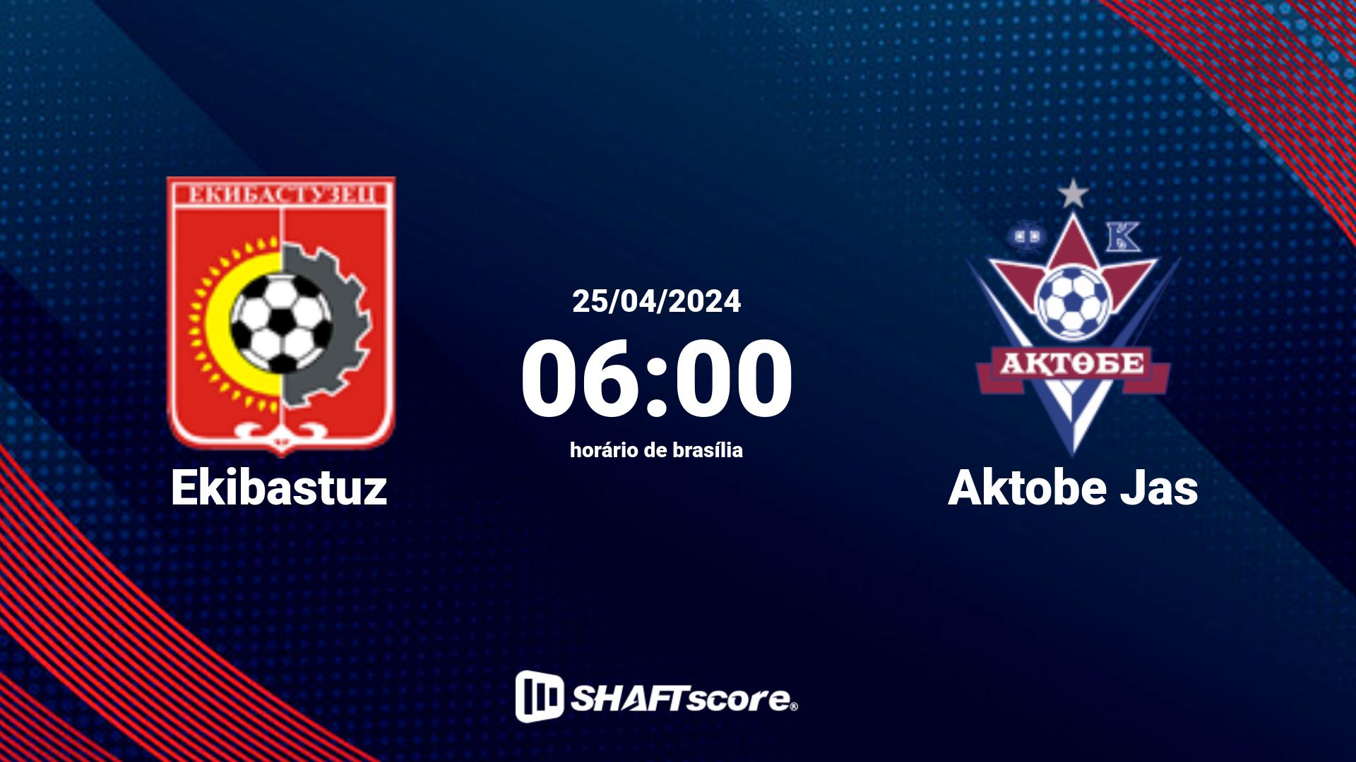 Estatísticas do jogo Ekibastuz vs Aktobe Jas 25.04 06:00