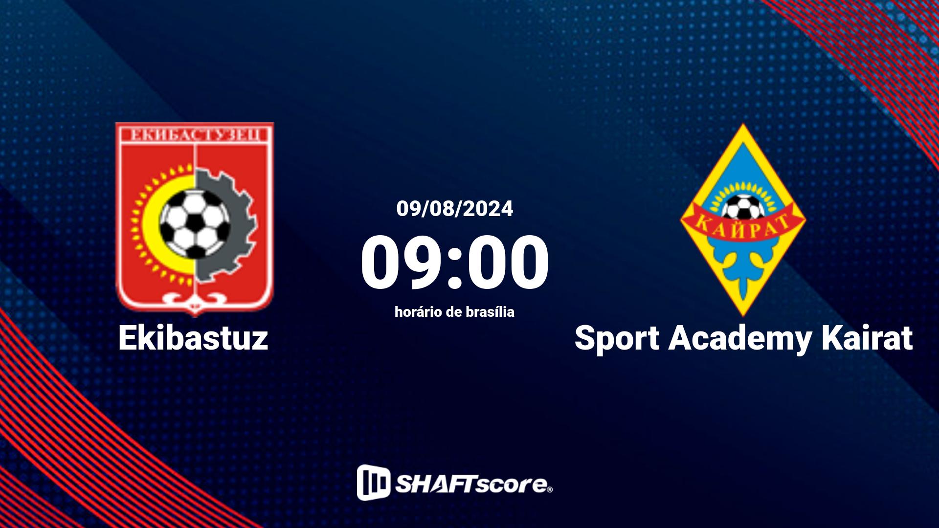 Estatísticas do jogo Ekibastuz vs Sport Academy Kairat 09.08 09:00