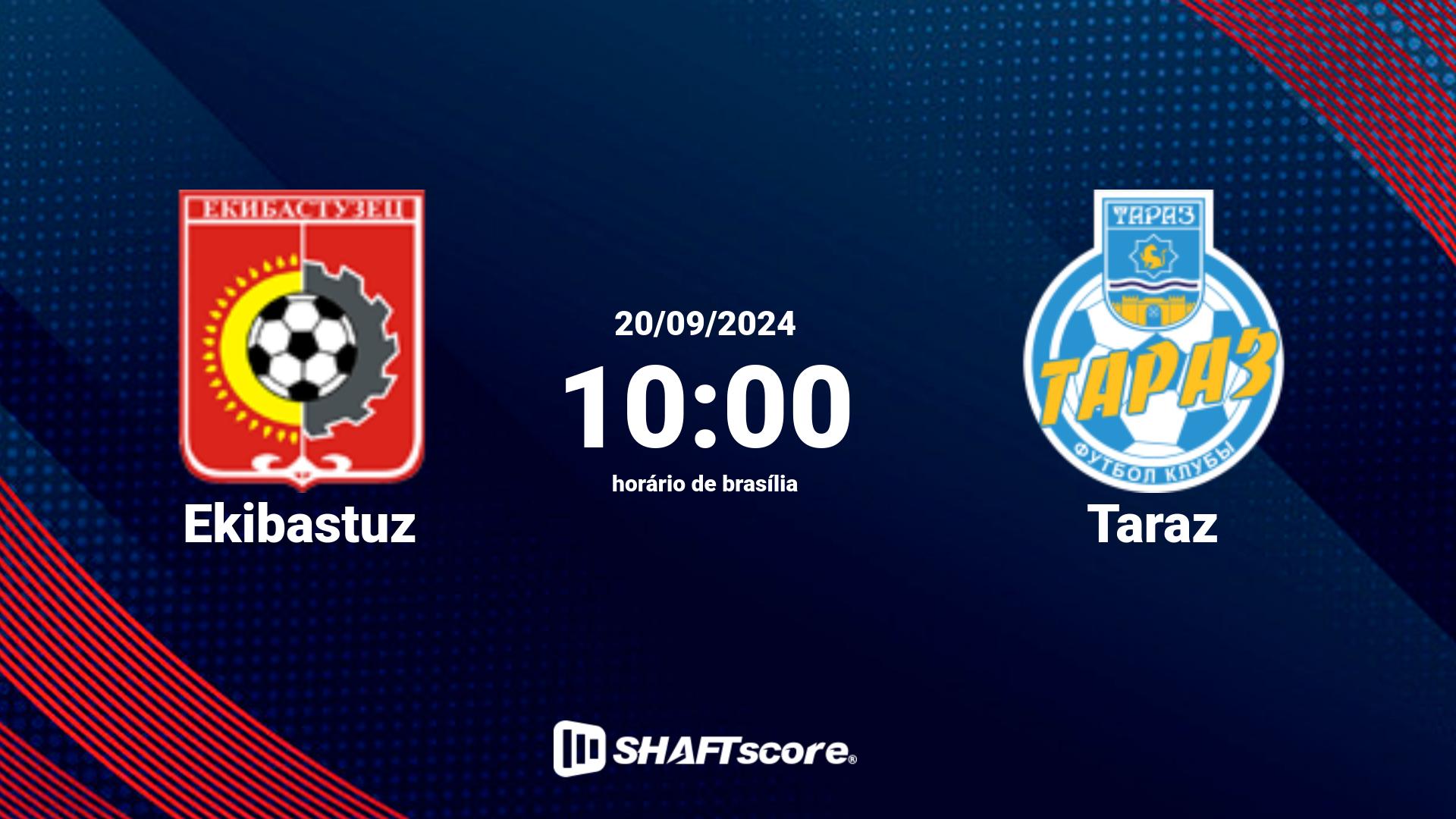 Estatísticas do jogo Ekibastuz vs Taraz 20.09 08:00