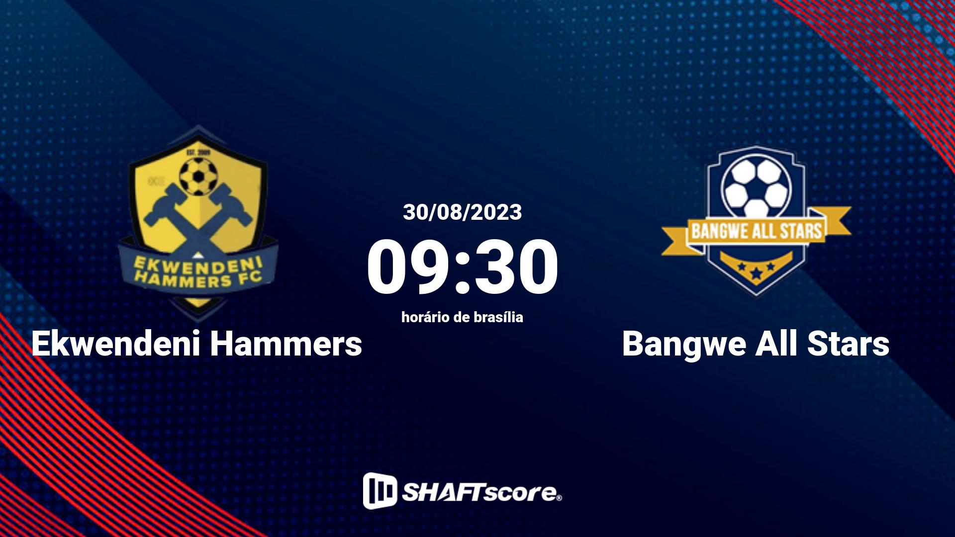 Estatísticas do jogo Ekwendeni Hammers vs Bangwe All Stars 30.08 09:30