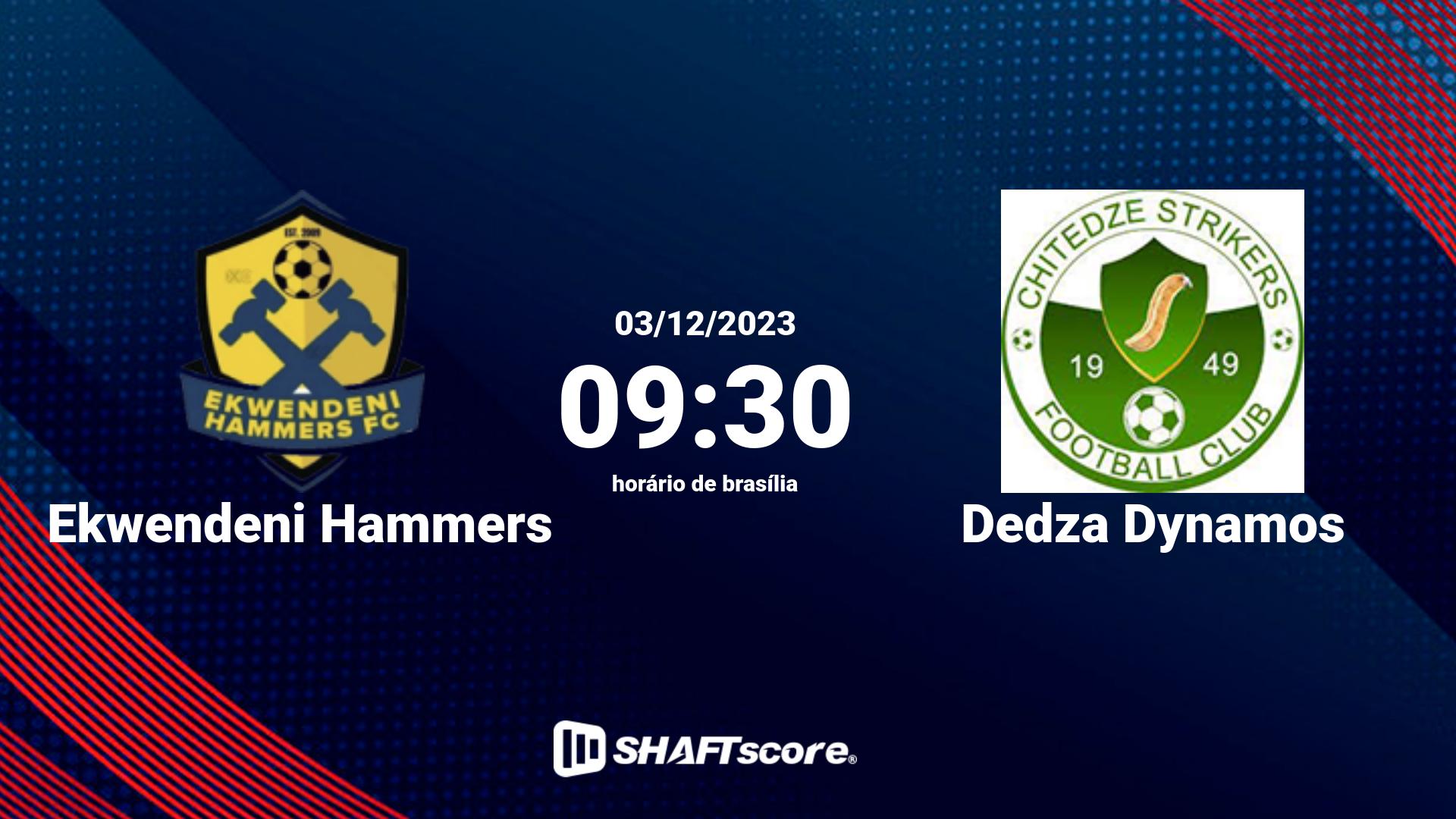 Estatísticas do jogo Ekwendeni Hammers vs Dedza Dynamos 03.12 09:30