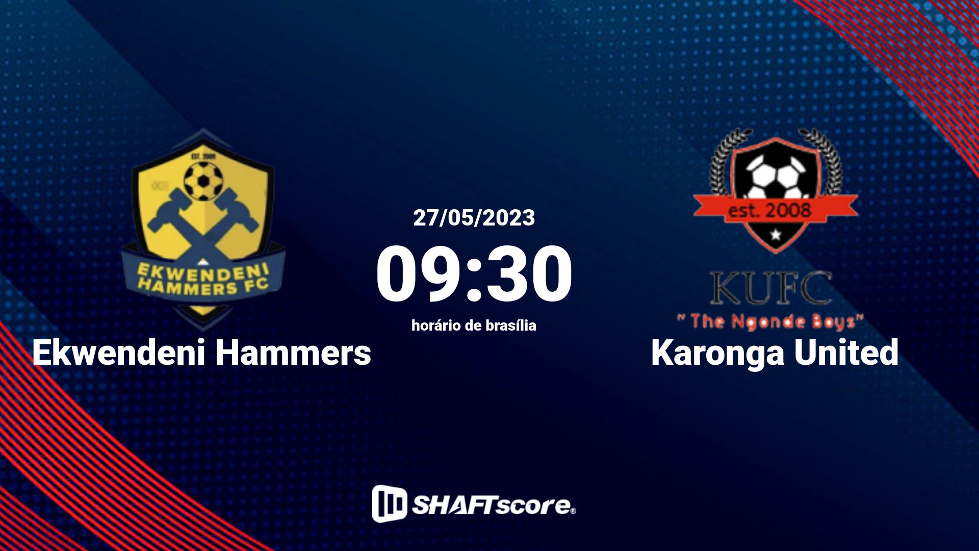 Estatísticas do jogo Ekwendeni Hammers vs Karonga United 27.05 09:30