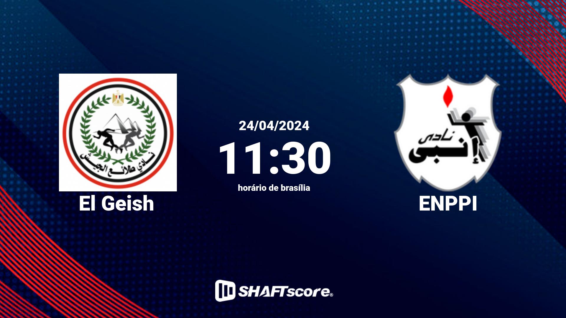 Estatísticas do jogo El Geish vs ENPPI 24.04 11:30