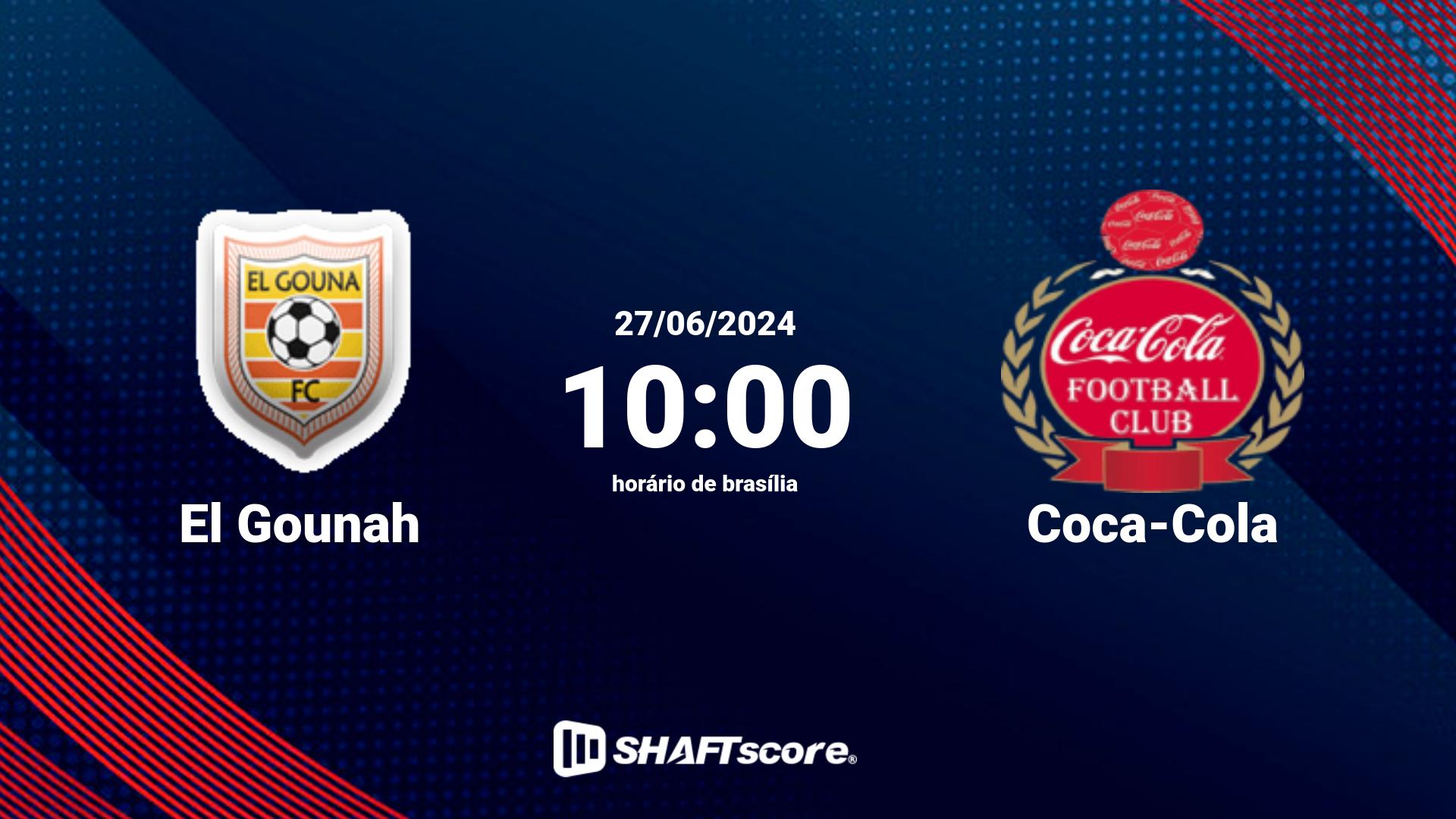Estatísticas do jogo El Gounah vs Coca-Cola 27.06 10:00