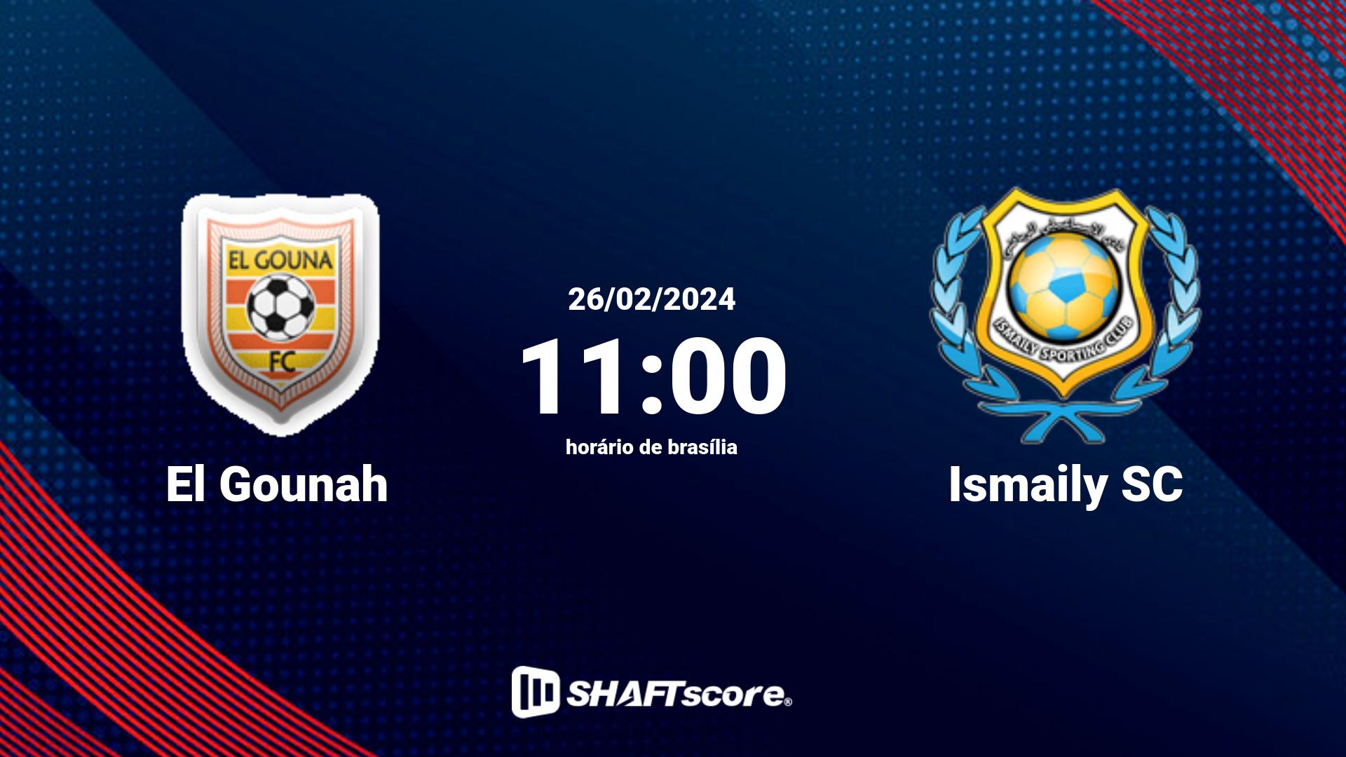 Estatísticas do jogo El Gounah vs Ismaily SC 26.02 11:00