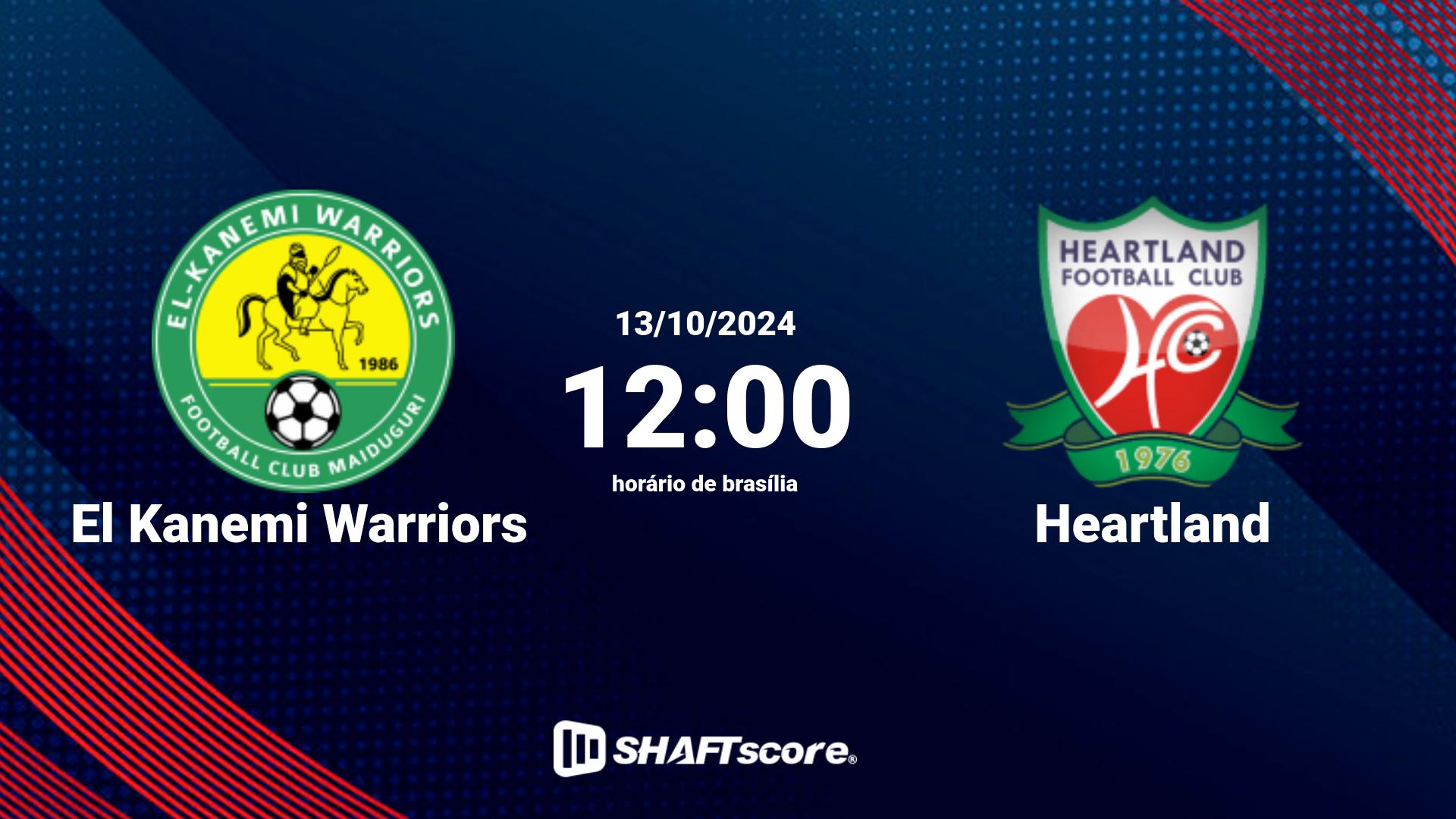 Estatísticas do jogo El Kanemi Warriors vs Heartland 13.10 12:00