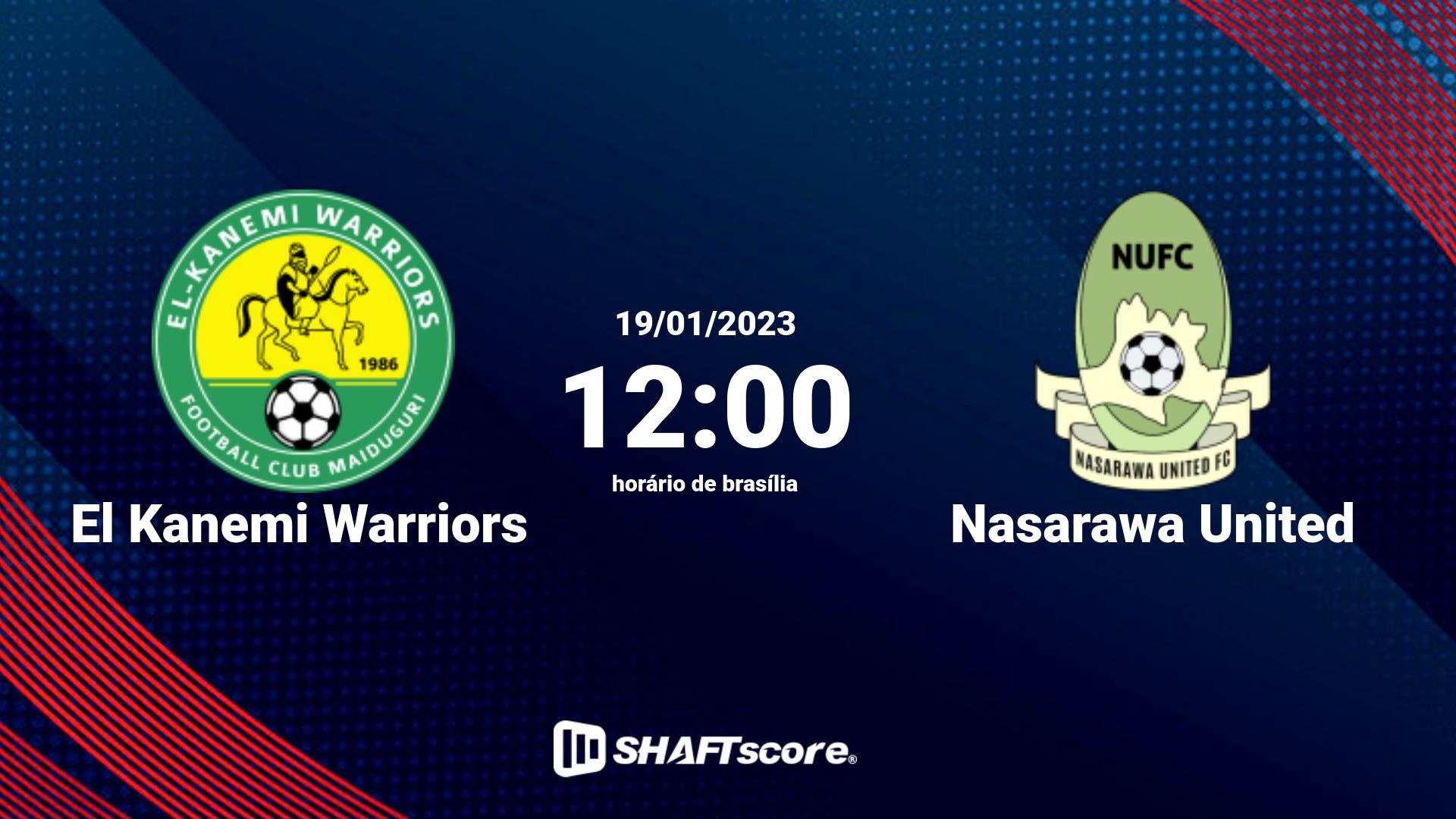 Estatísticas do jogo El Kanemi Warriors vs Nasarawa United 19.01 12:00