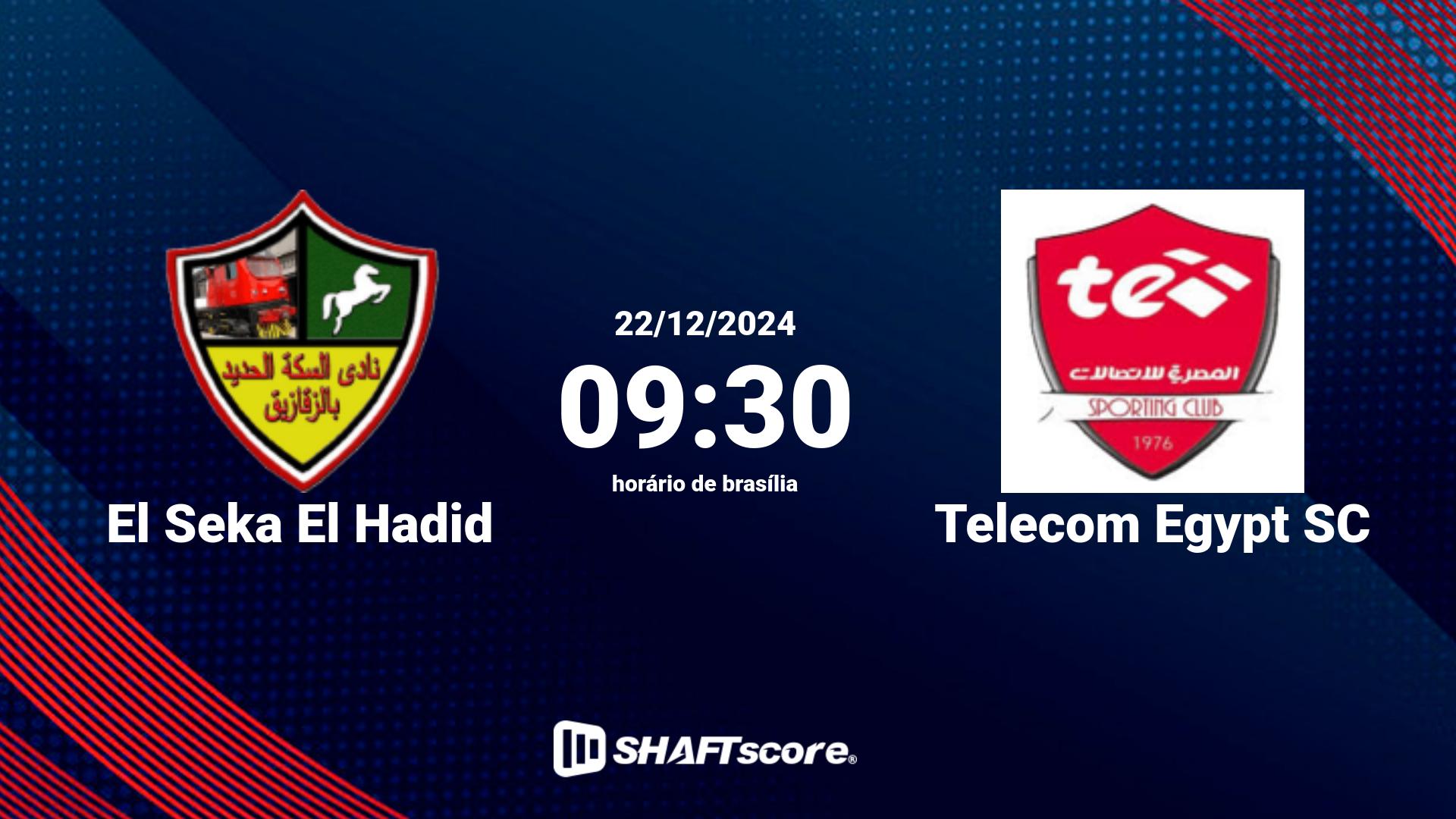 Estatísticas do jogo El Seka El Hadid vs Telecom Egypt SC 22.12 09:30