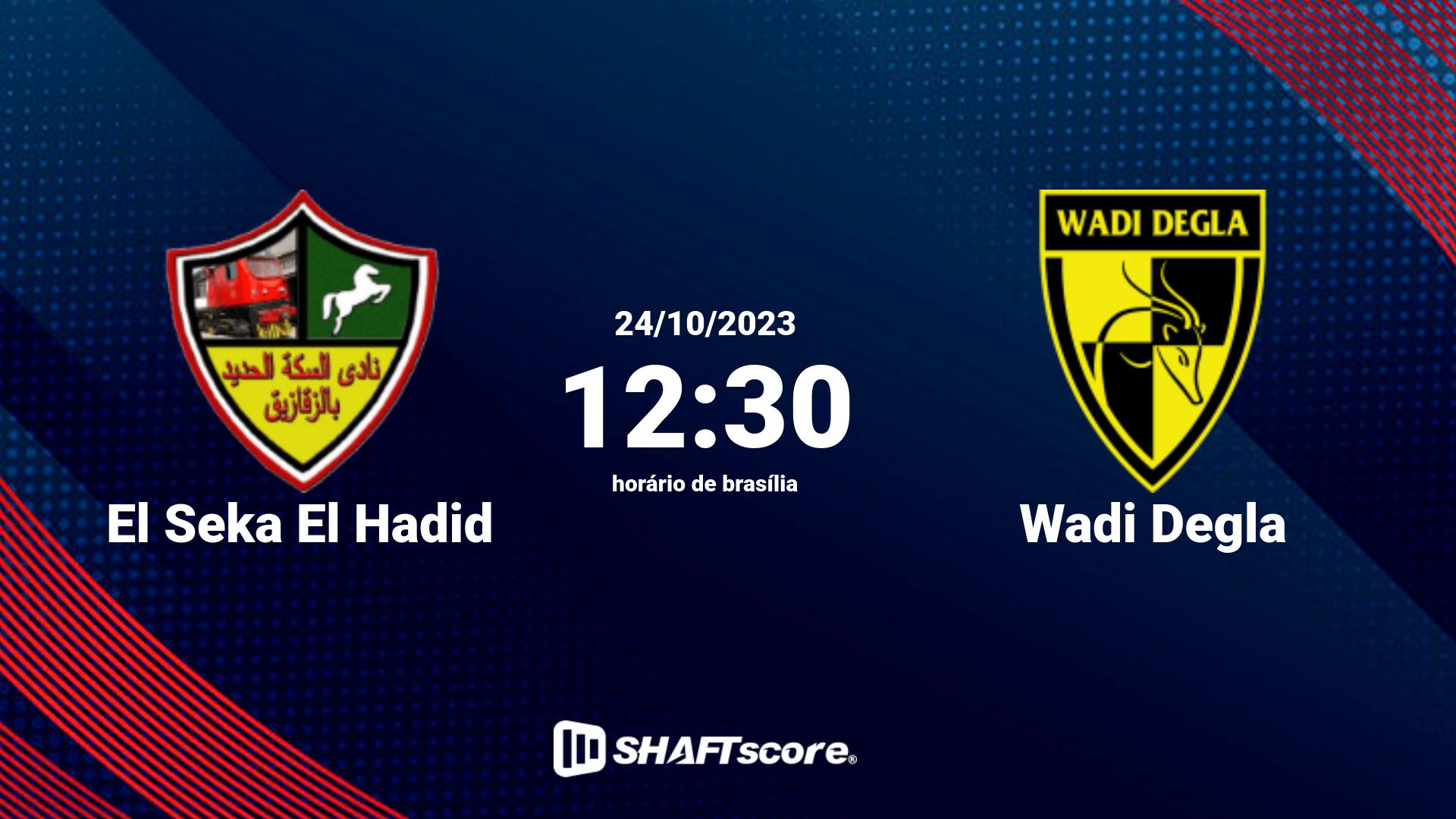 Estatísticas do jogo El Seka El Hadid vs Wadi Degla 24.10 12:30