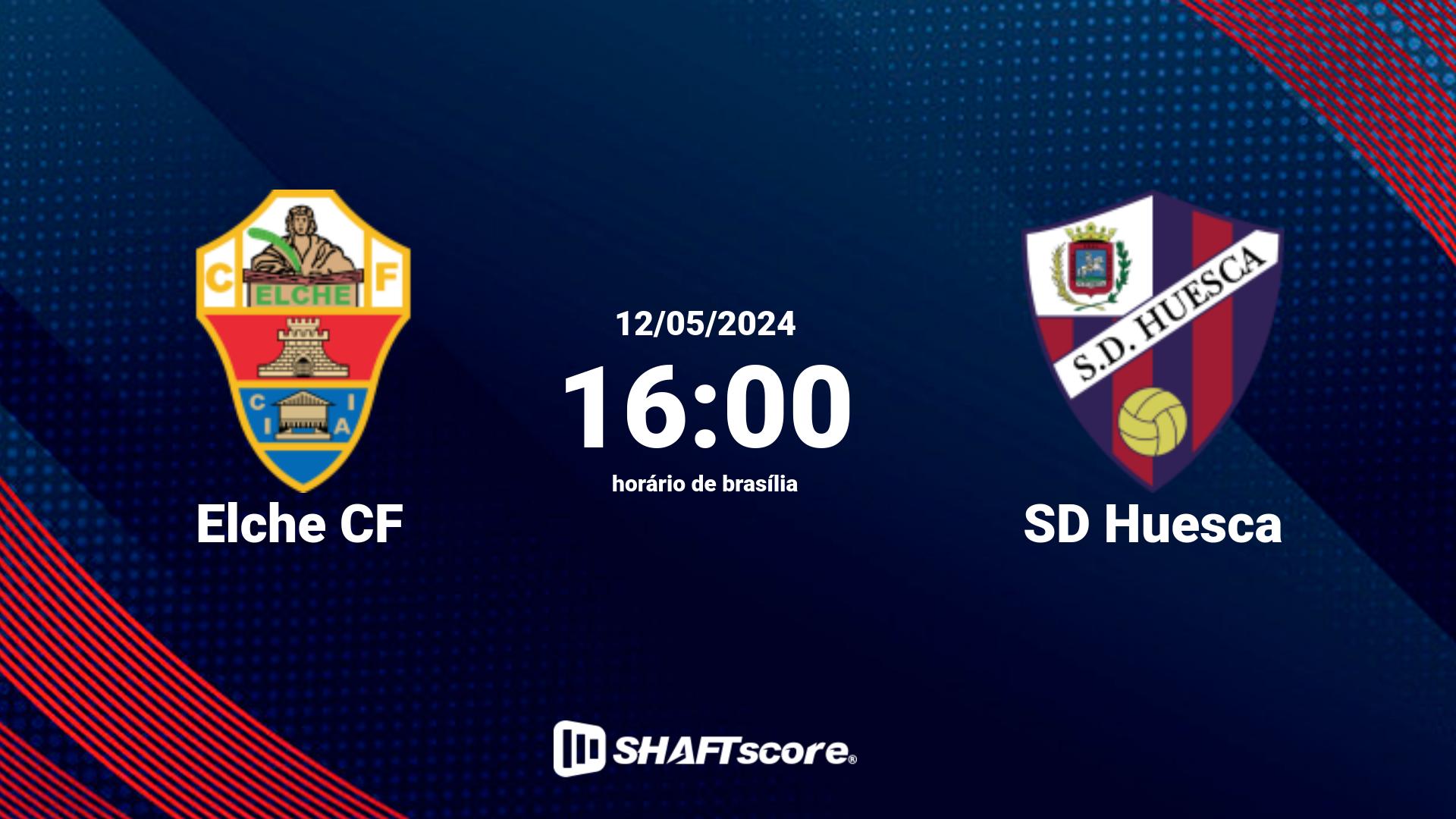 Estatísticas do jogo Elche CF vs SD Huesca 12.05 16:00