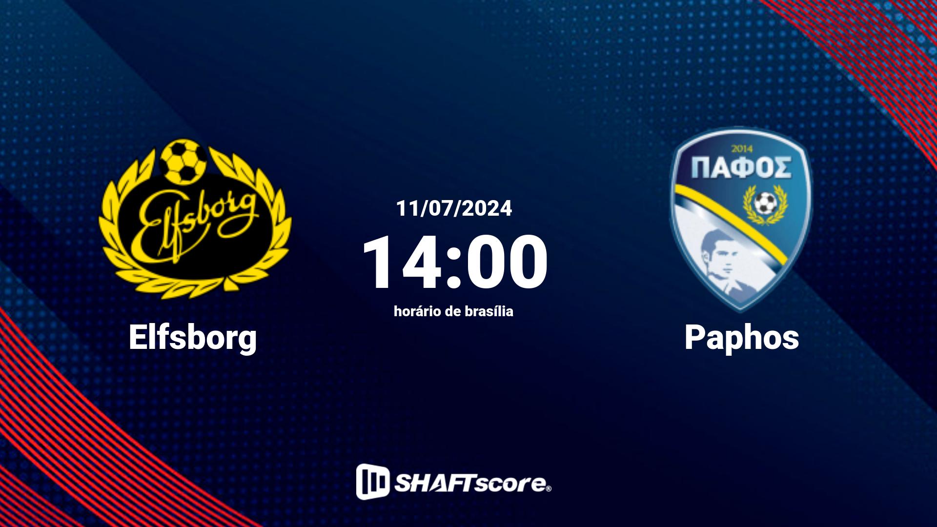 Estatísticas do jogo Elfsborg vs Paphos 11.07 14:00