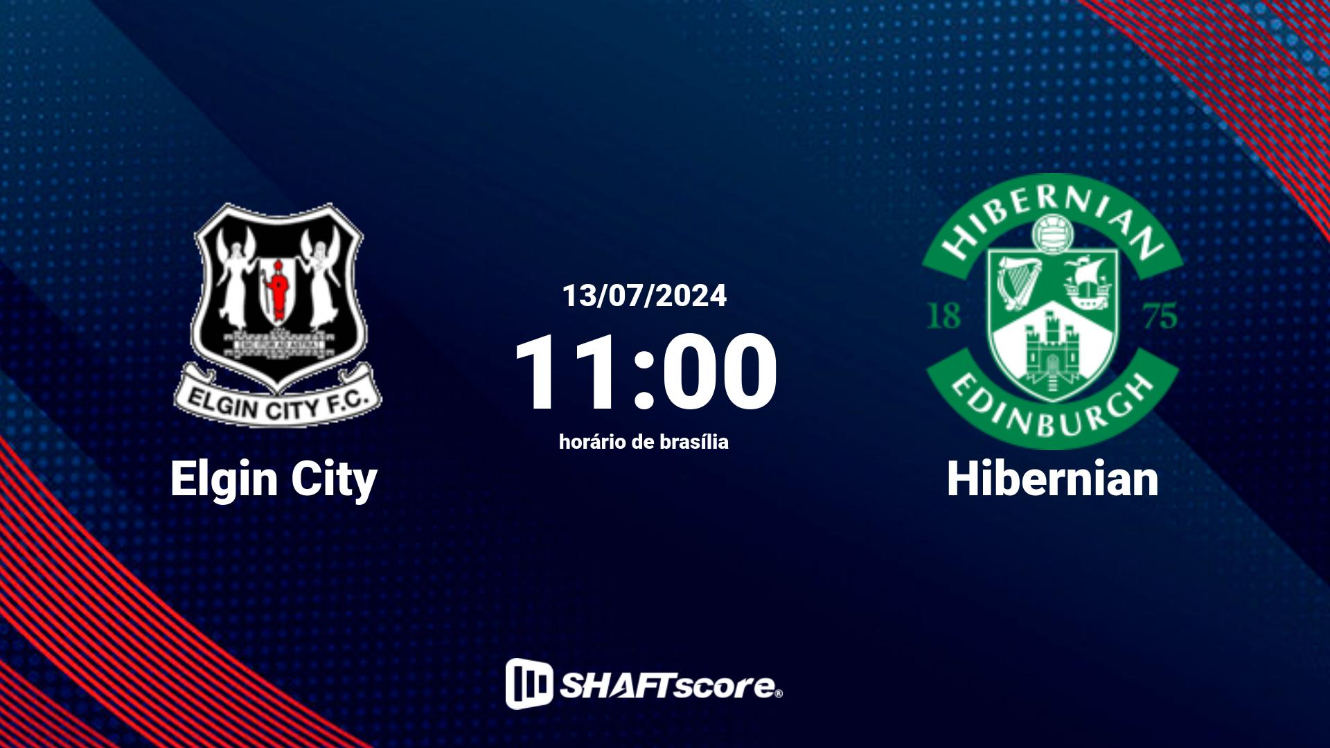 Estatísticas do jogo Elgin City vs Hibernian 13.07 11:00