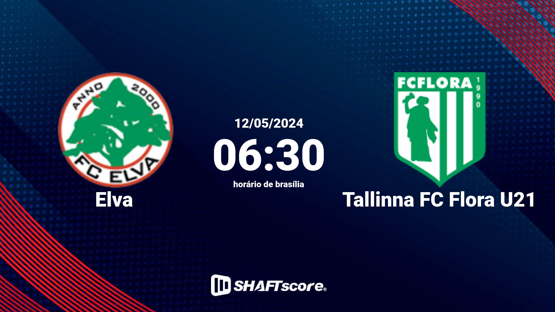 Estatísticas do jogo Elva vs Tallinna FC Flora U21 12.05 06:30