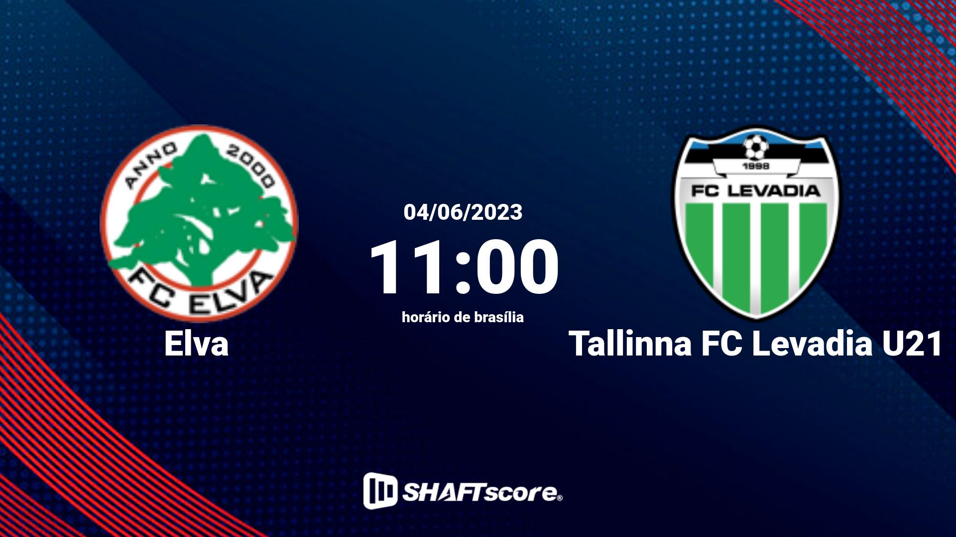 Estatísticas do jogo Elva vs Tallinna FC Levadia U21 04.06 11:00