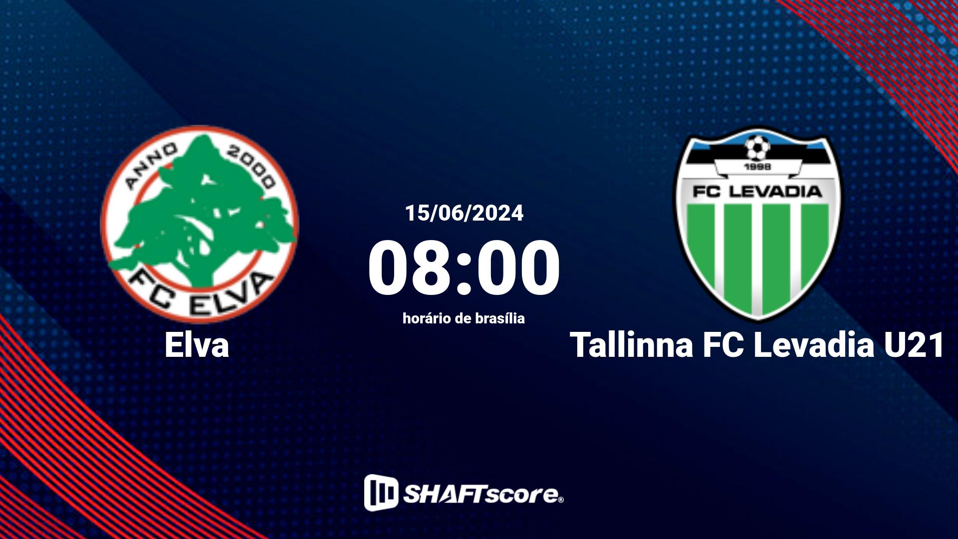 Estatísticas do jogo Elva vs Tallinna FC Levadia U21 15.06 08:00