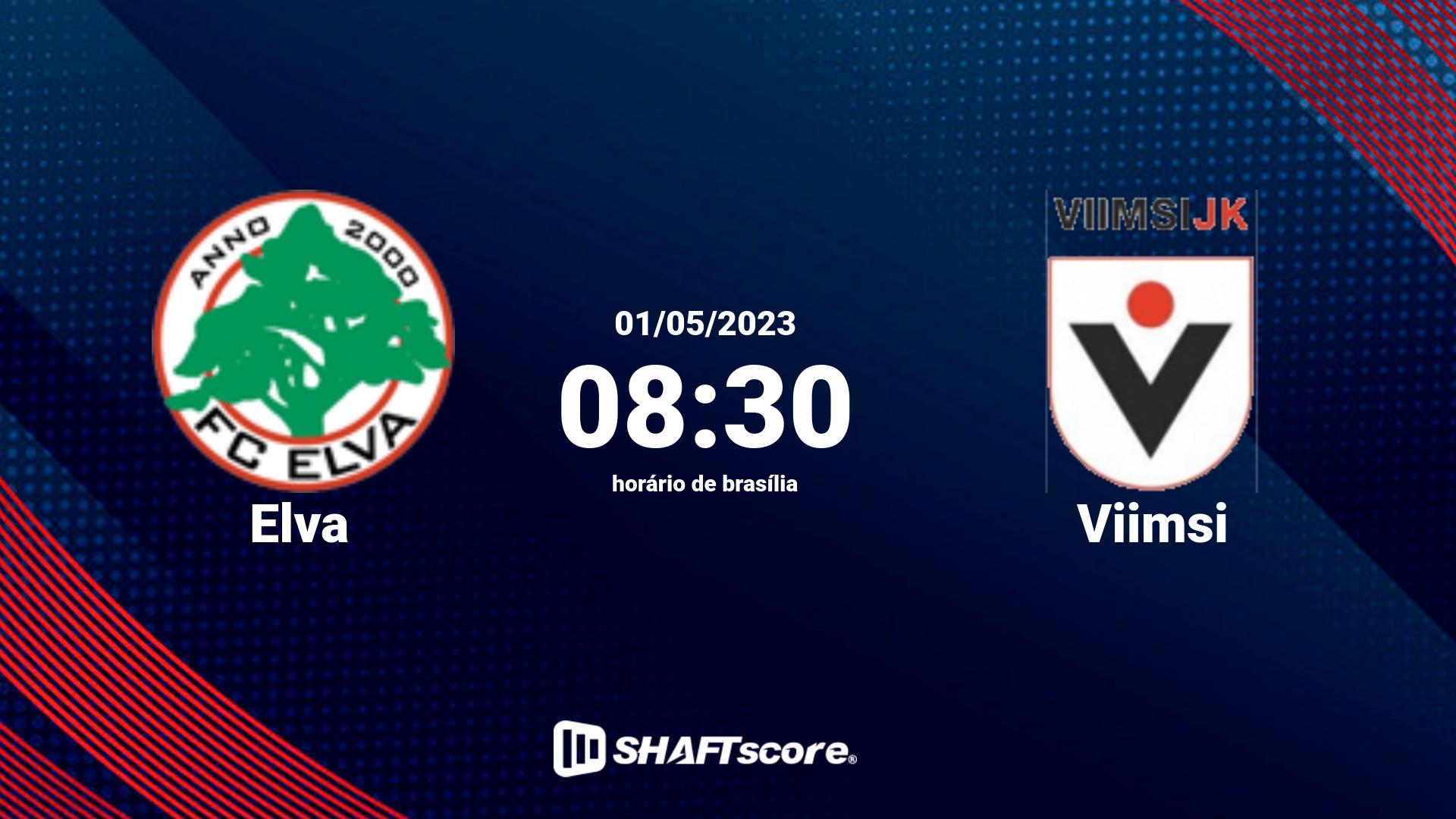 Estatísticas do jogo Elva vs Viimsi 01.05 08:30