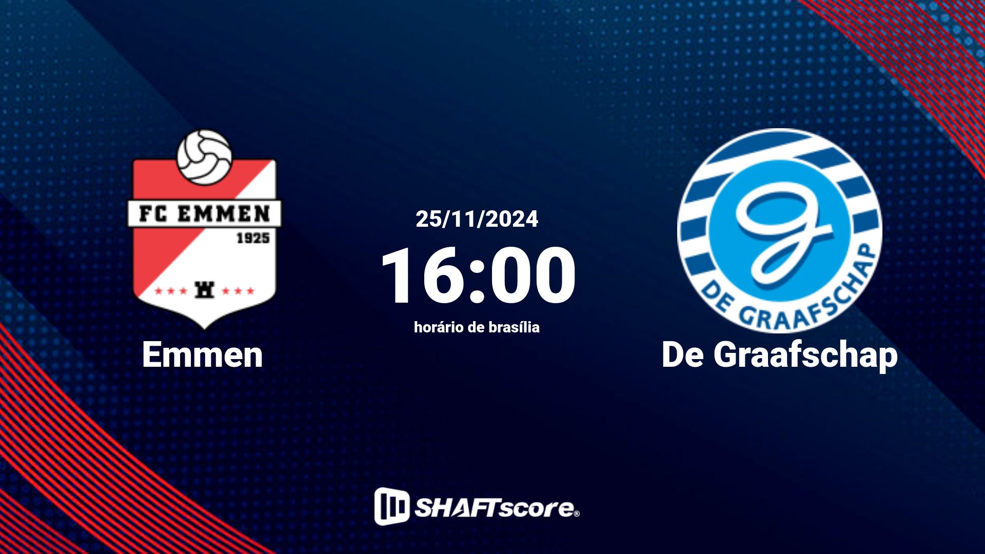 Estatísticas do jogo Emmen vs De Graafschap 25.11 16:00