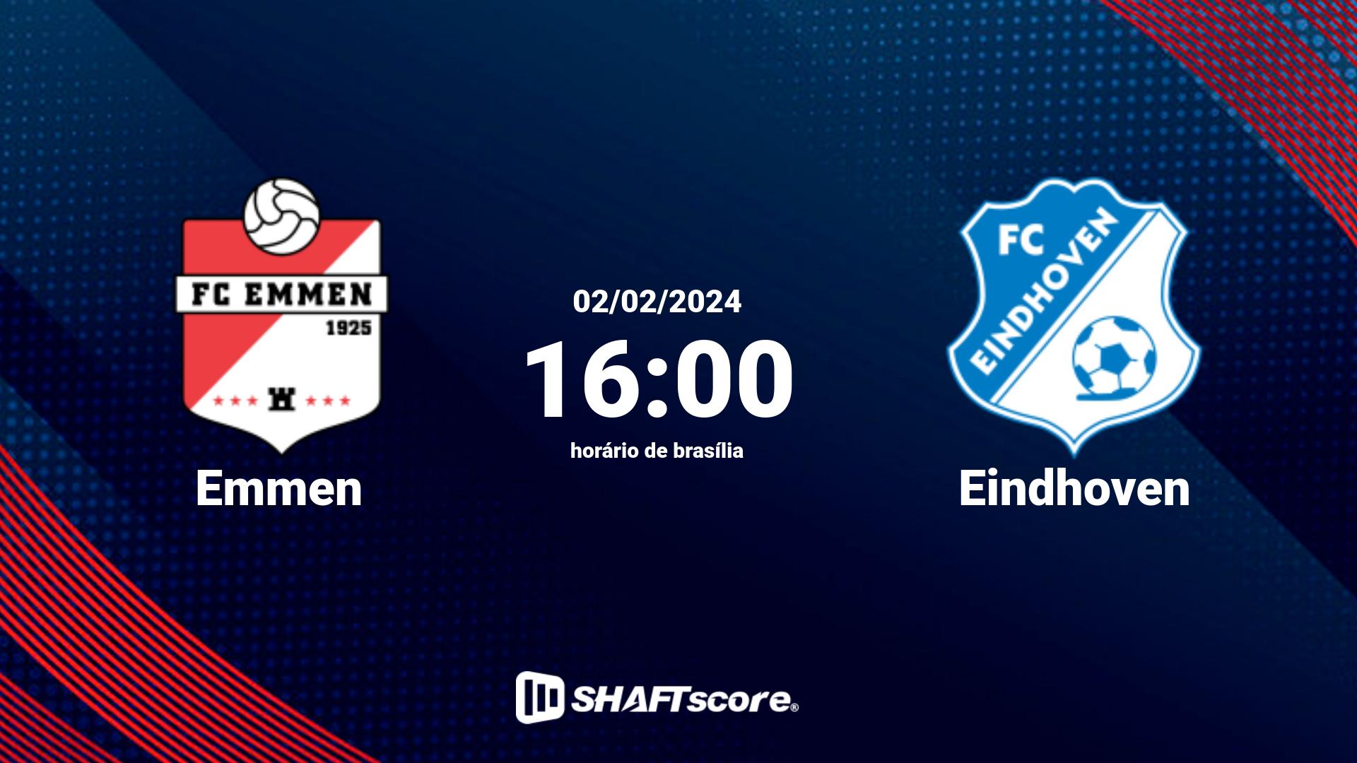 Estatísticas do jogo Emmen vs Eindhoven 02.02 16:00