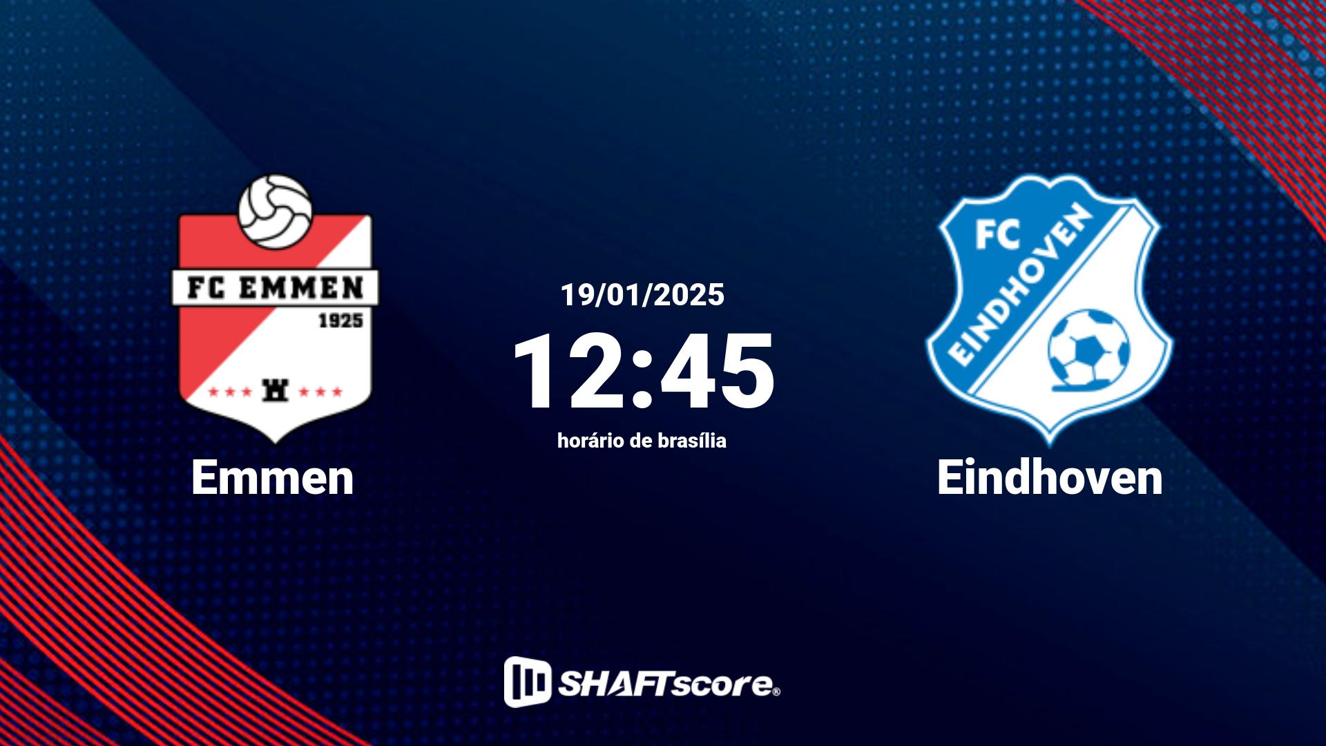 Estatísticas do jogo Emmen vs Eindhoven 19.01 12:45