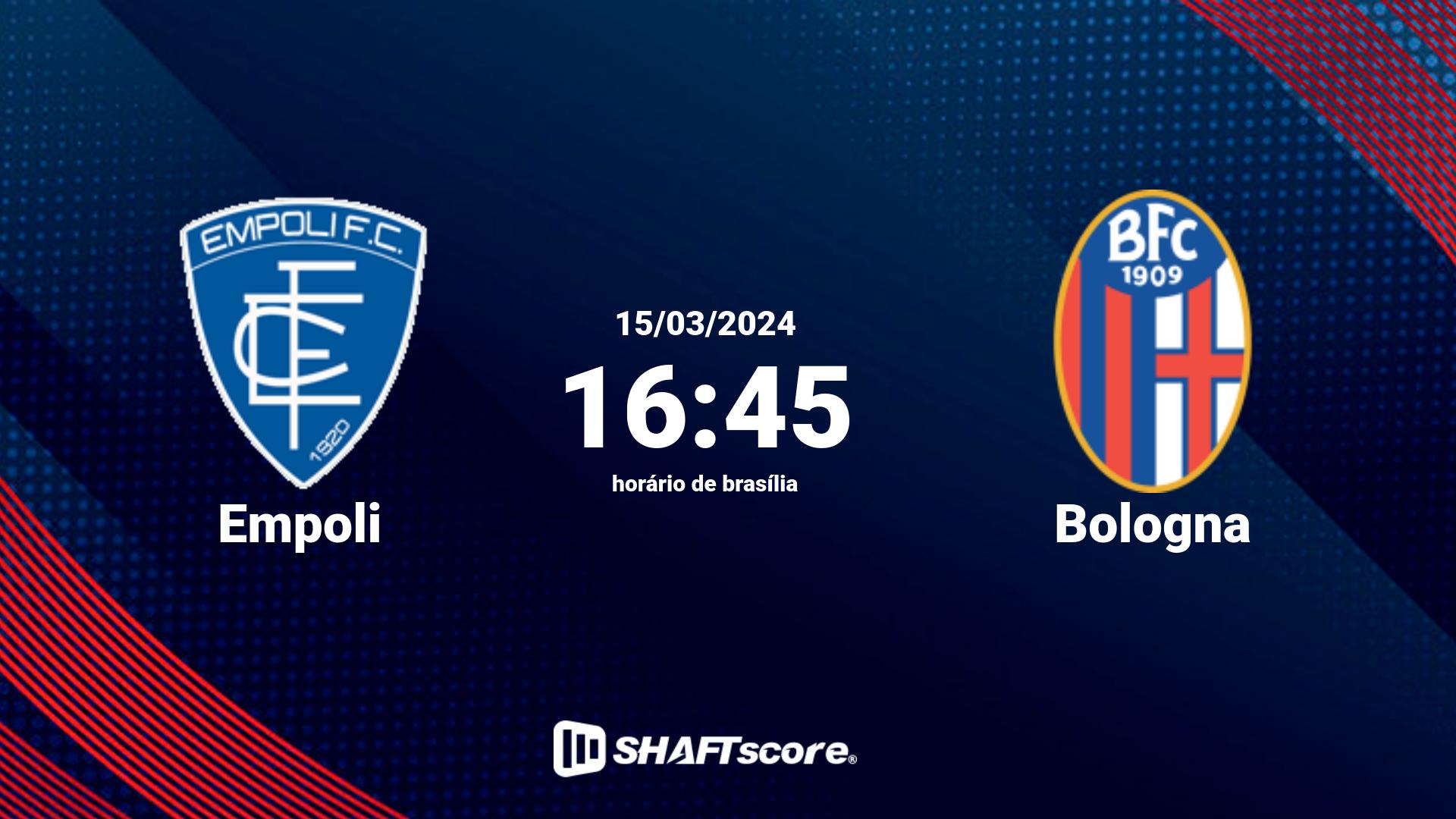 Estatísticas do jogo Empoli vs Bologna 15.03 16:45