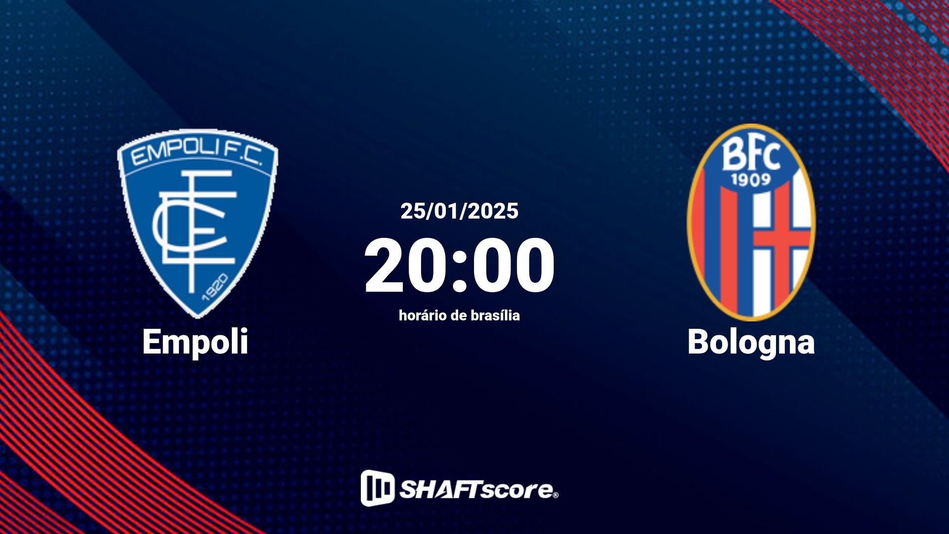 Estatísticas do jogo Empoli vs Bologna 25.01 20:00