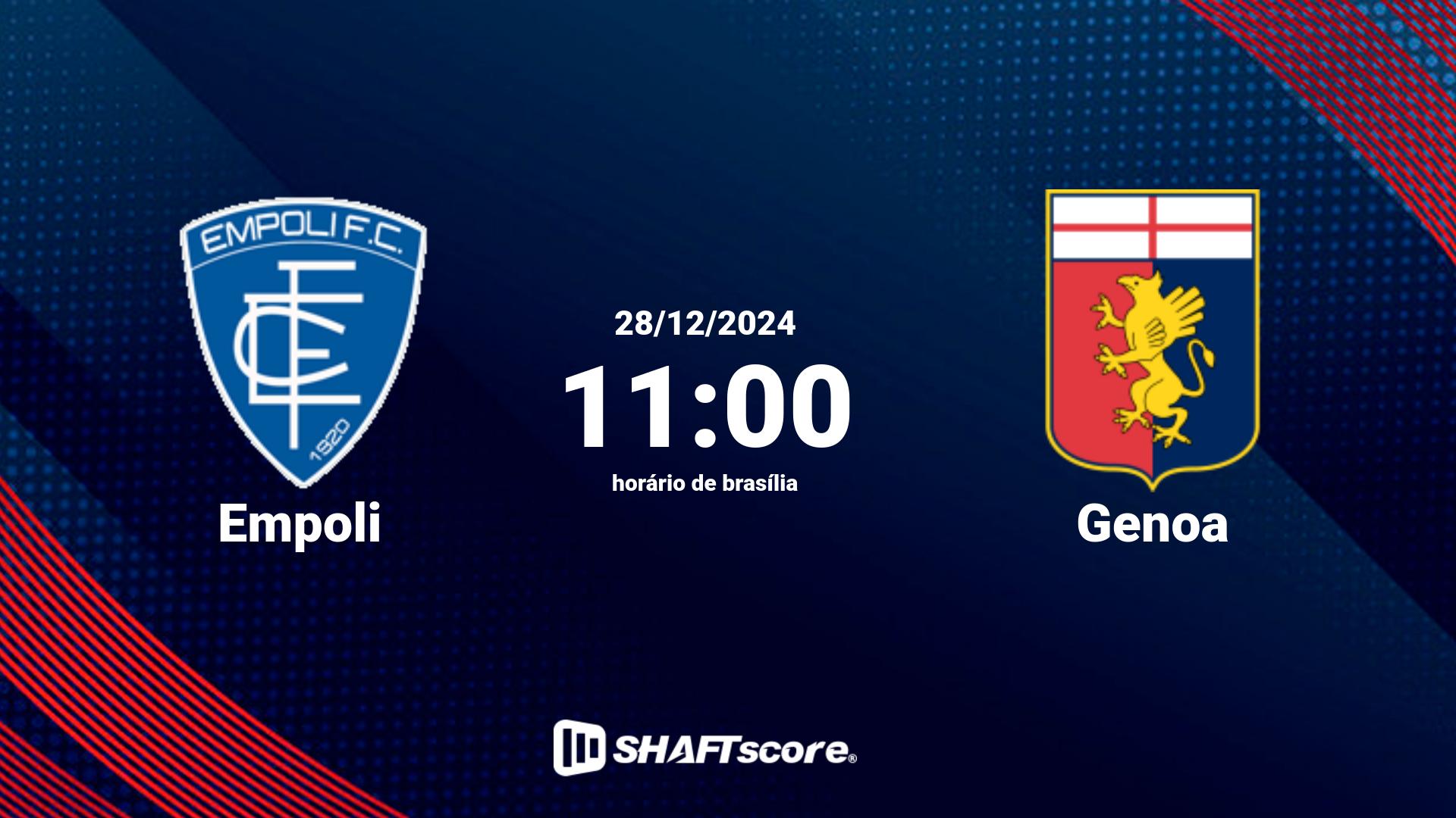 Estatísticas do jogo Empoli vs Genoa 28.12 11:00