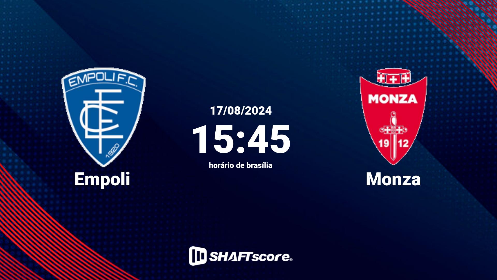 Estatísticas do jogo Empoli vs Monza 17.08 15:45