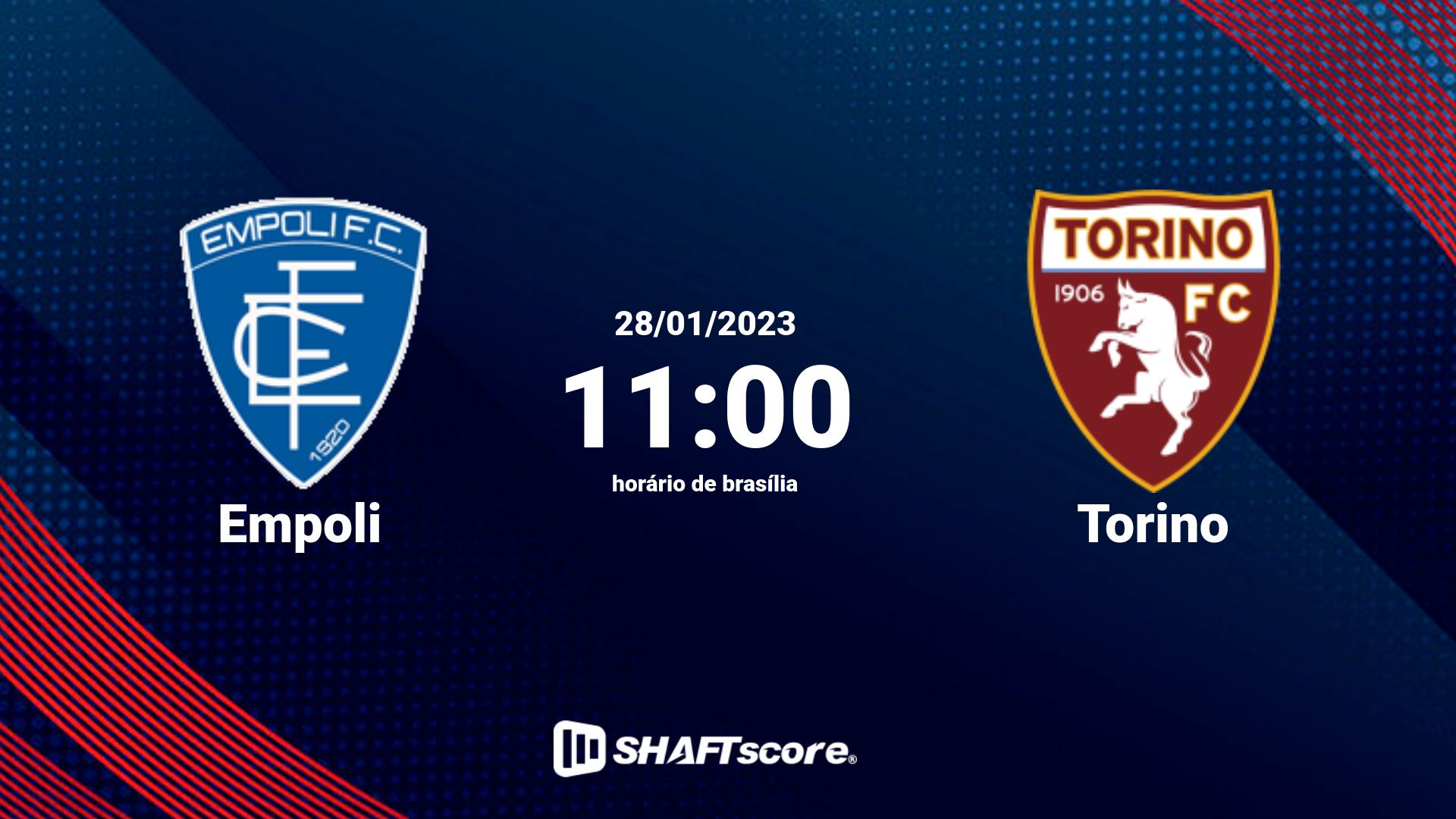 Estatísticas do jogo Empoli vs Torino 28.01 11:00