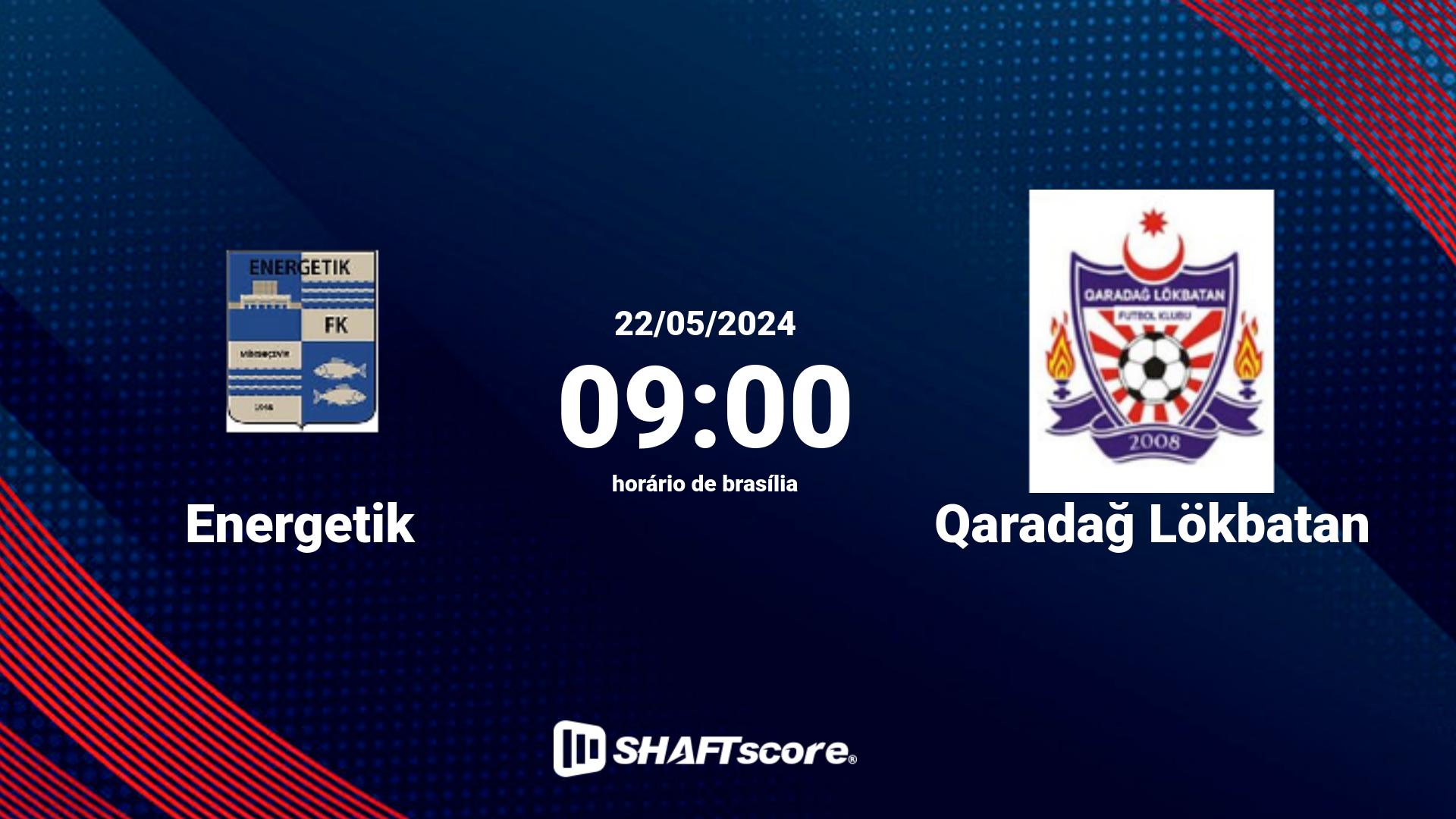 Estatísticas do jogo Energetik vs Qaradağ Lökbatan 22.05 09:00