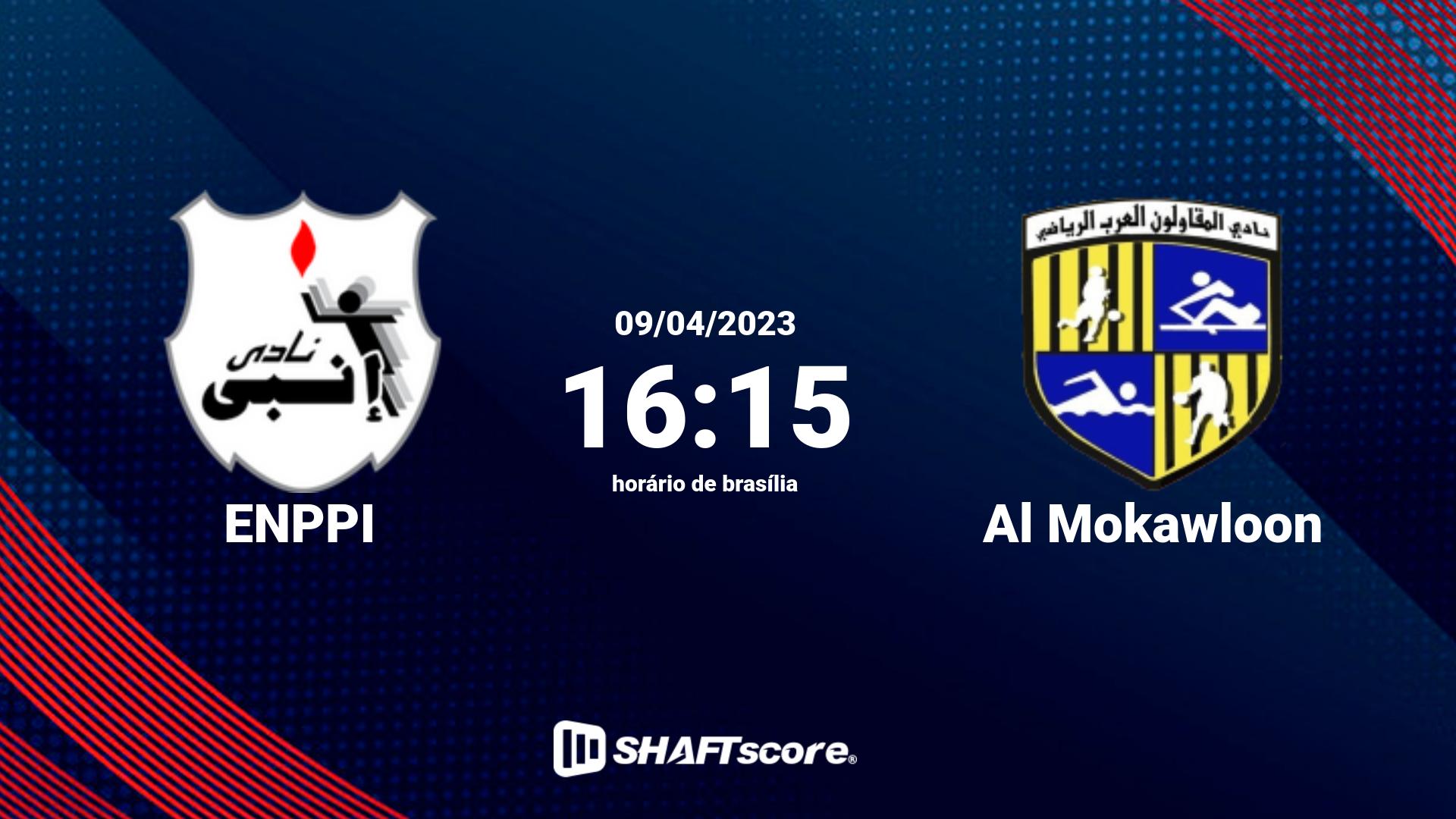 Estatísticas do jogo ENPPI vs Al Mokawloon 09.04 16:15