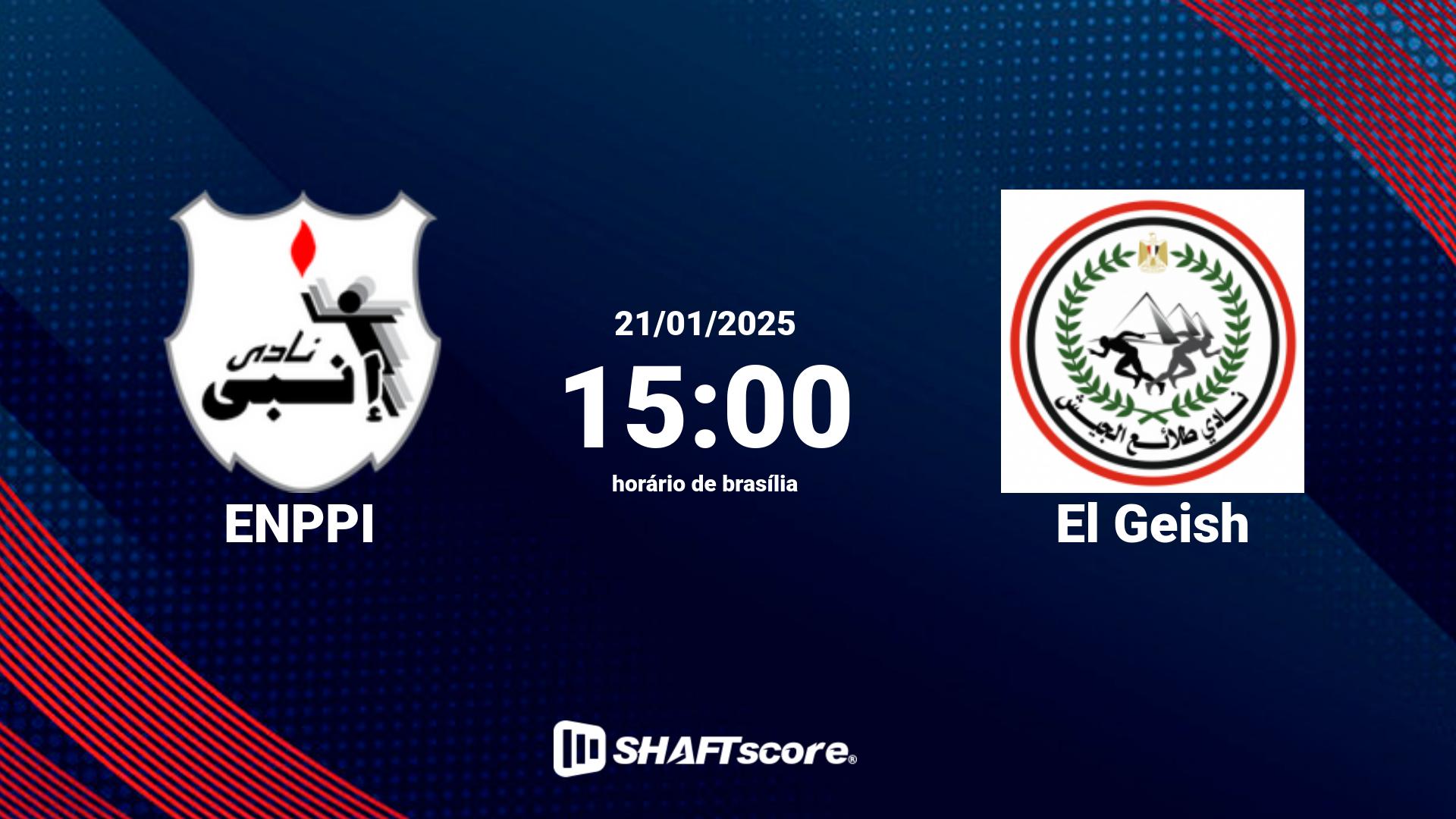 Estatísticas do jogo ENPPI vs El Geish 21.01 15:00