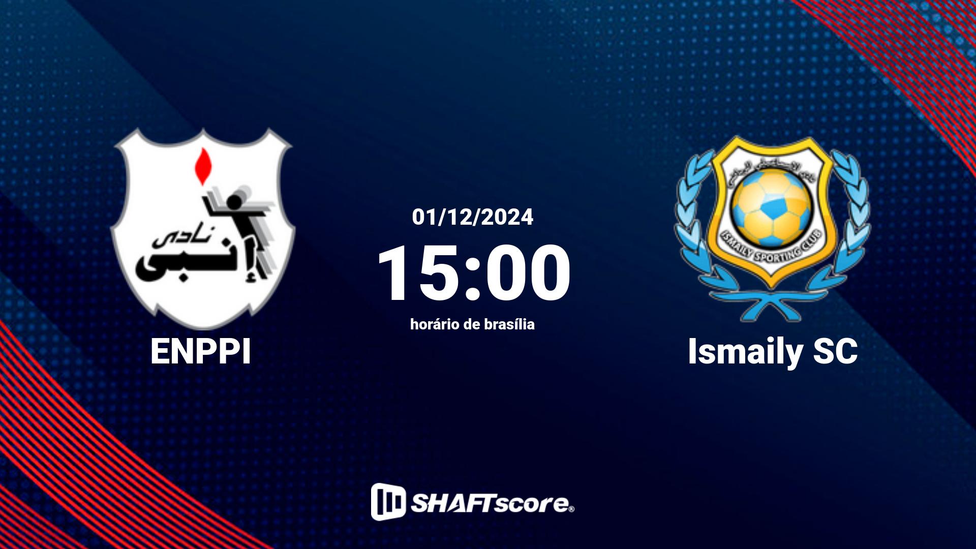 Estatísticas do jogo ENPPI vs Ismaily SC 01.12 15:00