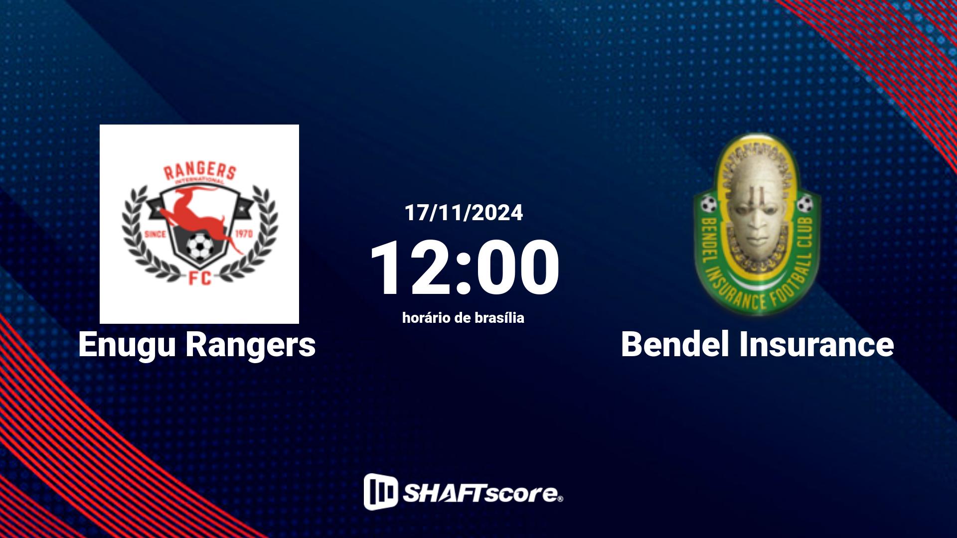 Estatísticas do jogo Enugu Rangers vs Bendel Insurance 17.11 12:00