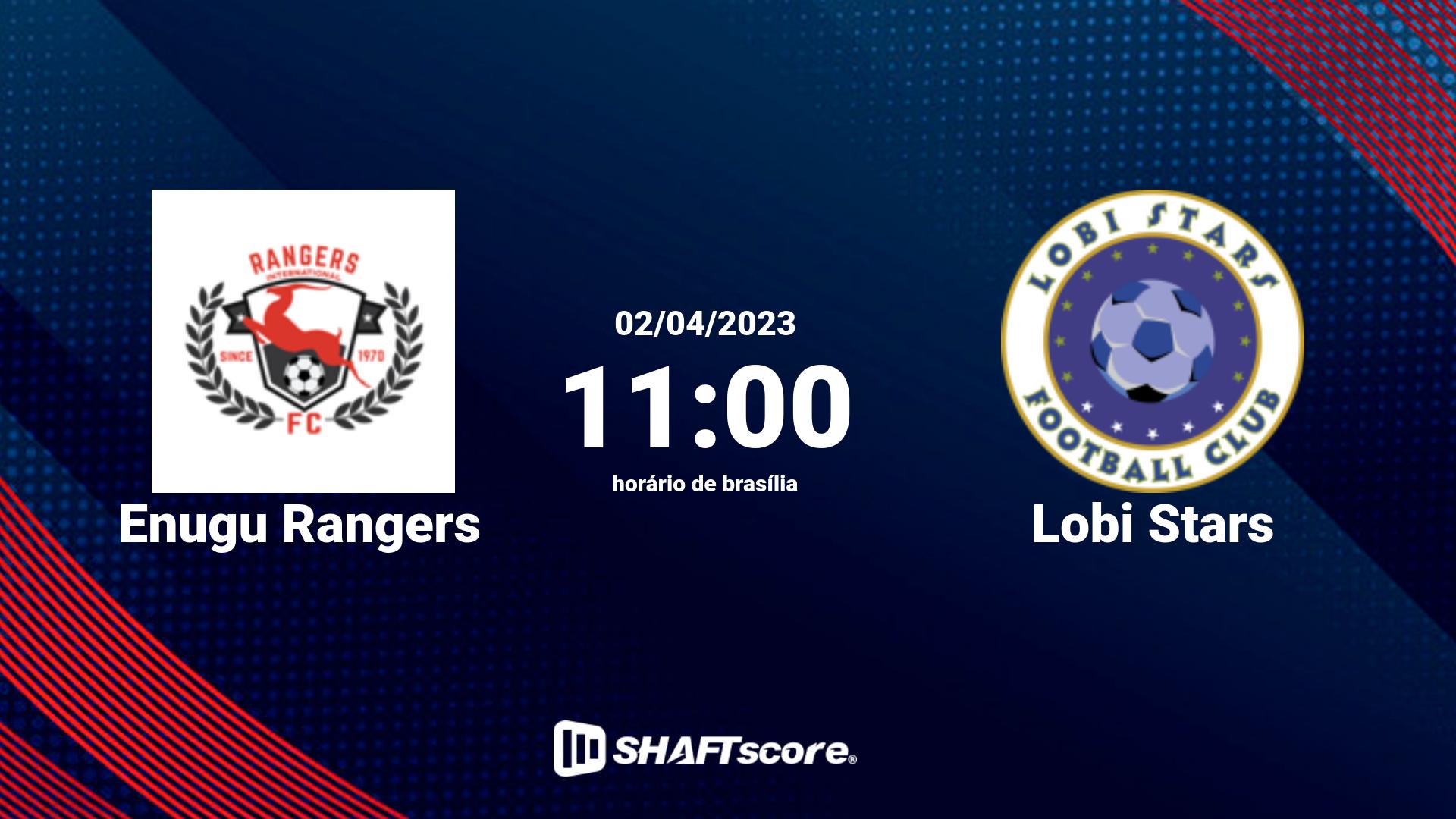 Estatísticas do jogo Enugu Rangers vs Lobi Stars 02.04 11:00