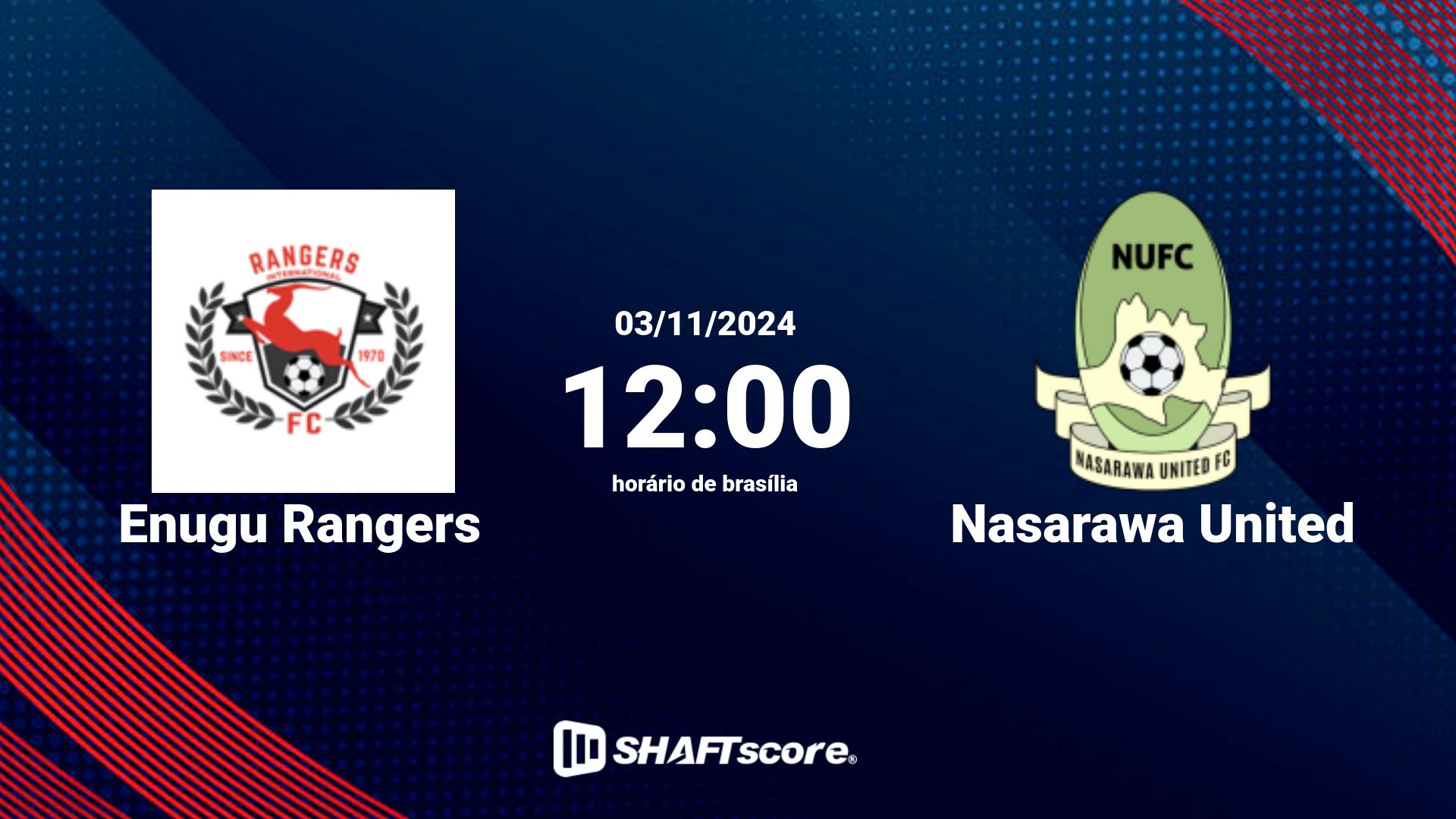 Estatísticas do jogo Enugu Rangers vs Nasarawa United 03.11 12:00