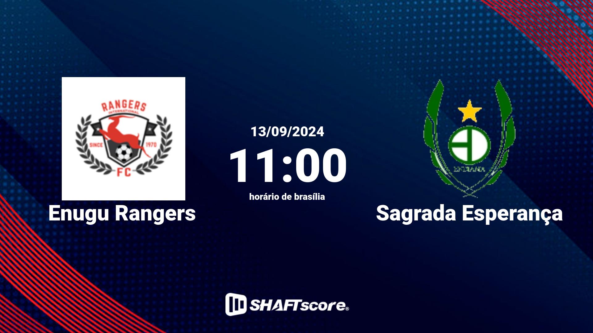 Estatísticas do jogo Enugu Rangers vs Sagrada Esperança 13.09 11:00