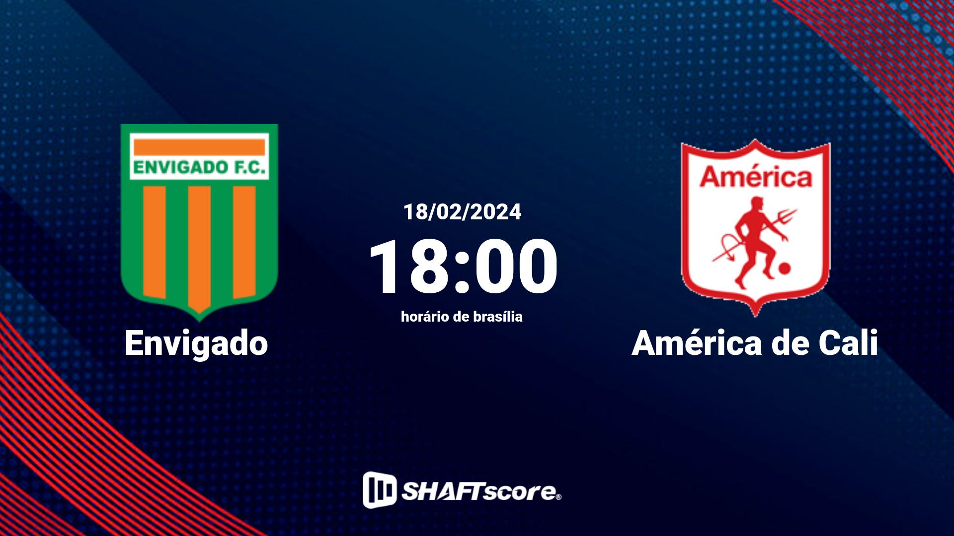 Estatísticas do jogo Envigado vs América de Cali 18.02 18:00