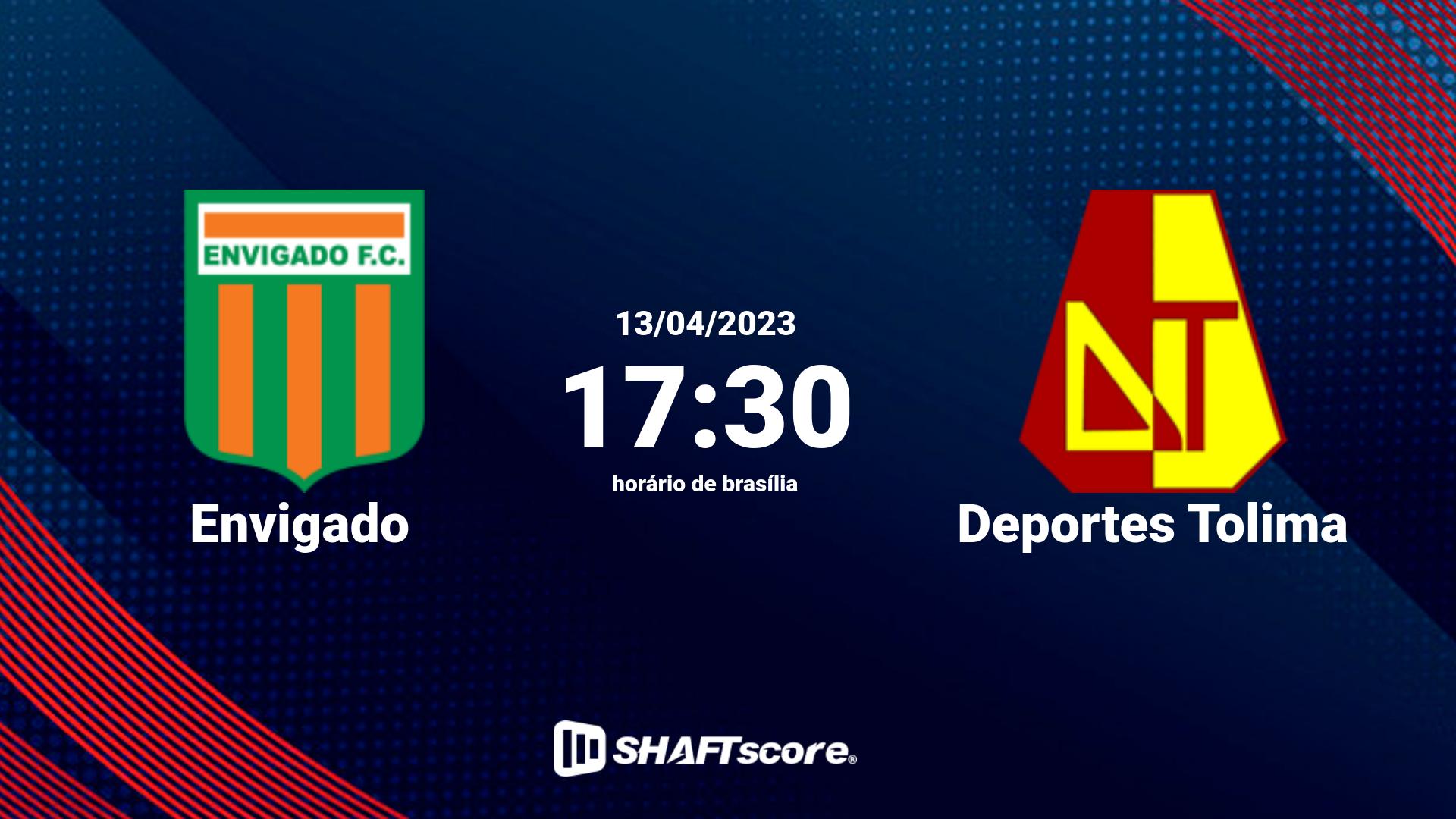 Estatísticas do jogo Envigado vs Deportes Tolima 13.04 17:30