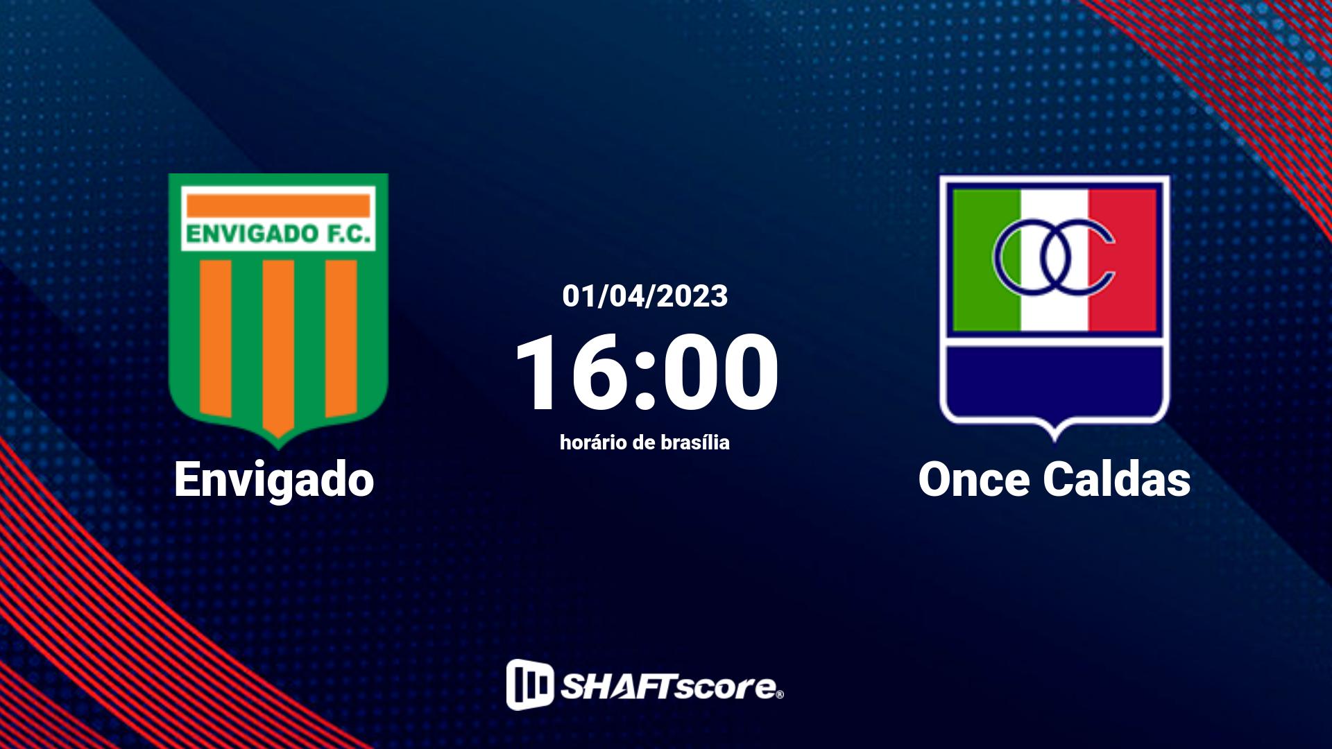 Estatísticas do jogo Envigado vs Once Caldas 01.04 16:00